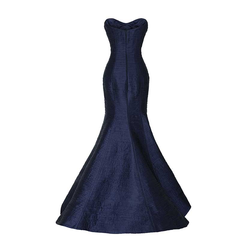 PLEATED FISH TAIL CUT GOWN - Image 5