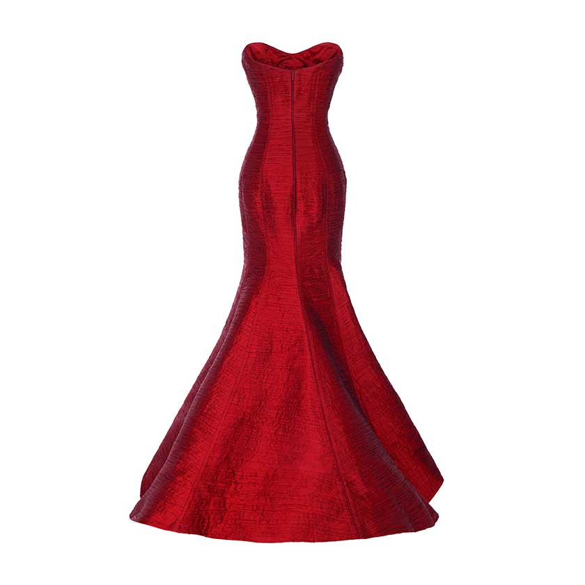 PLEATED FISH TAIL CUT GOWN - Image 8