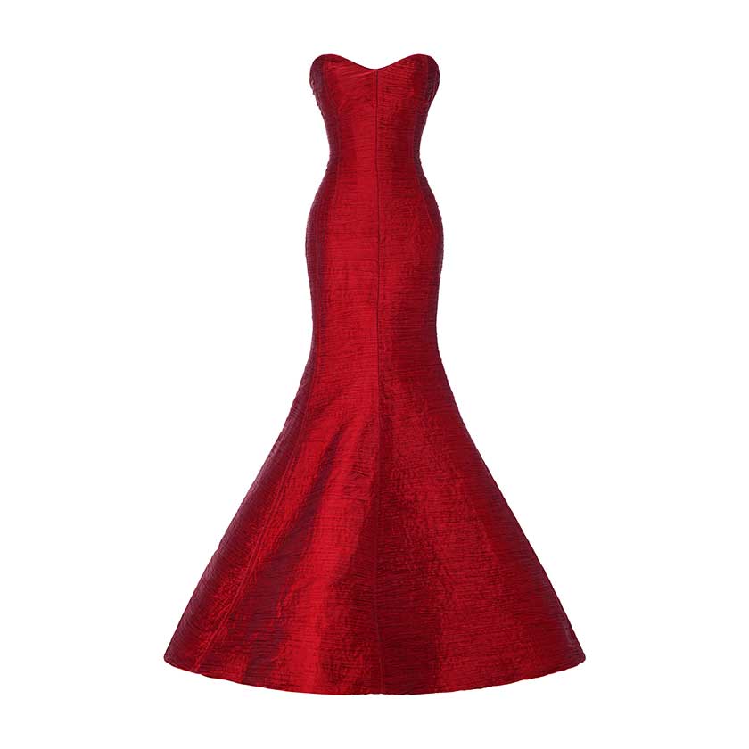 PLEATED FISH TAIL CUT GOWN - Image 9