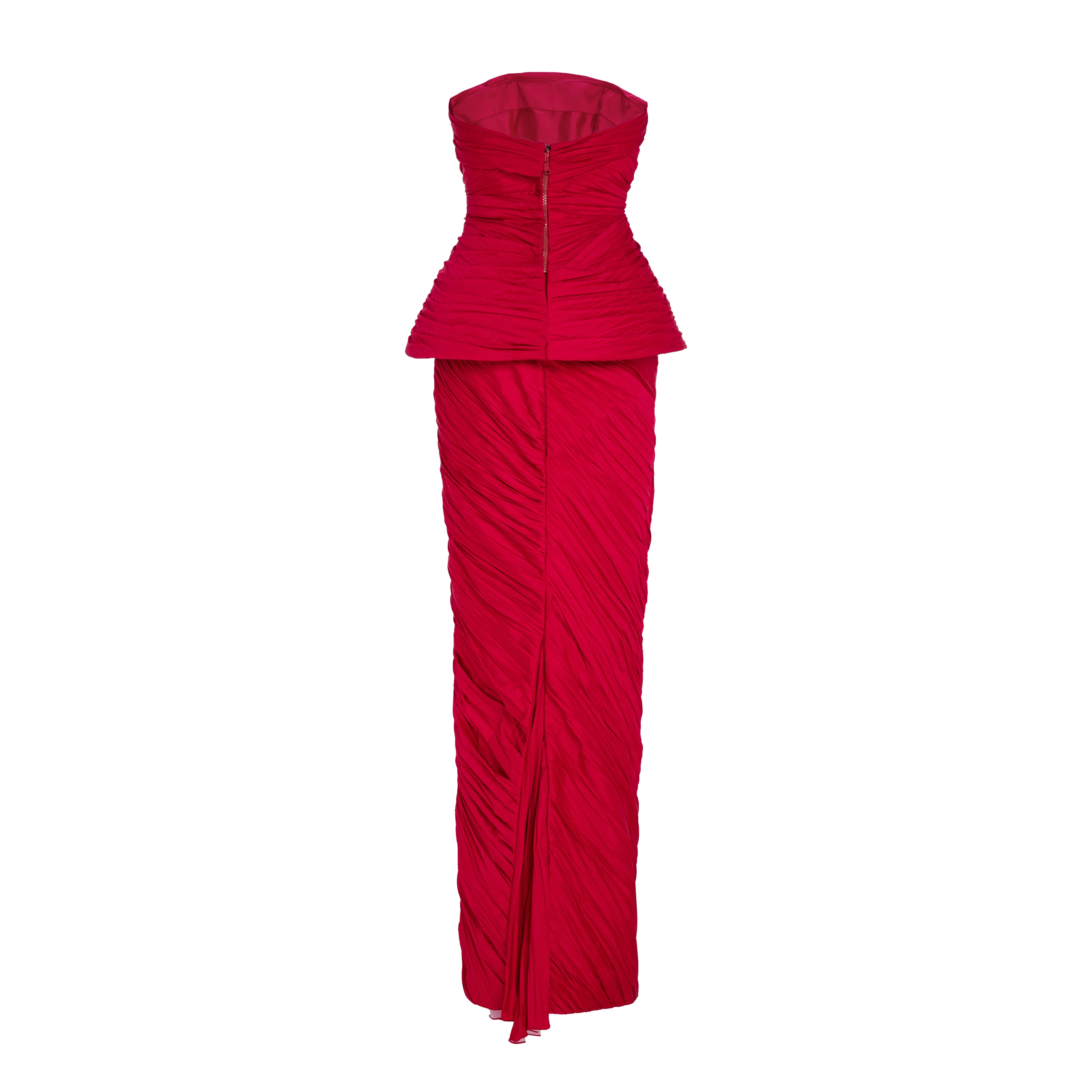 Hand Pleated Taffeta-Silk Gown - Image 3