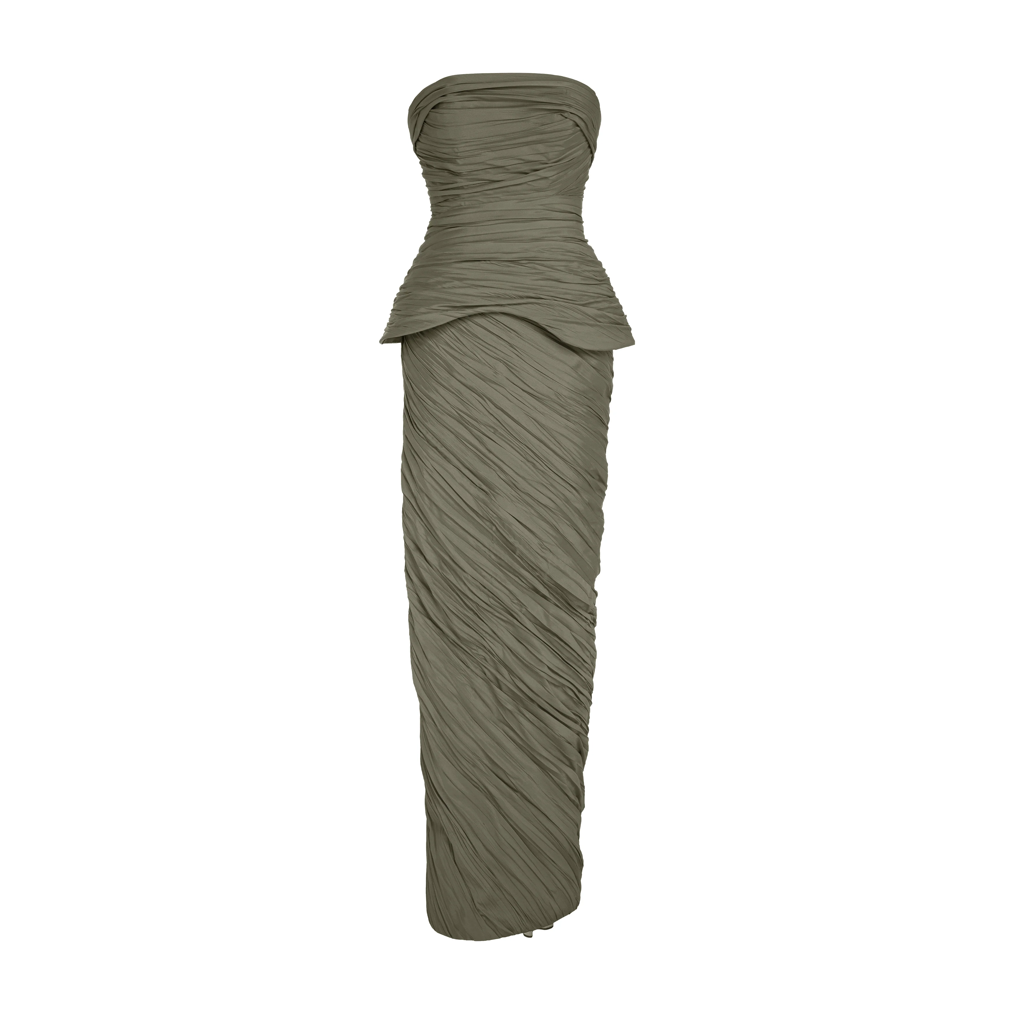 Hand Pleated Taffeta-Silk Gown - Image 6