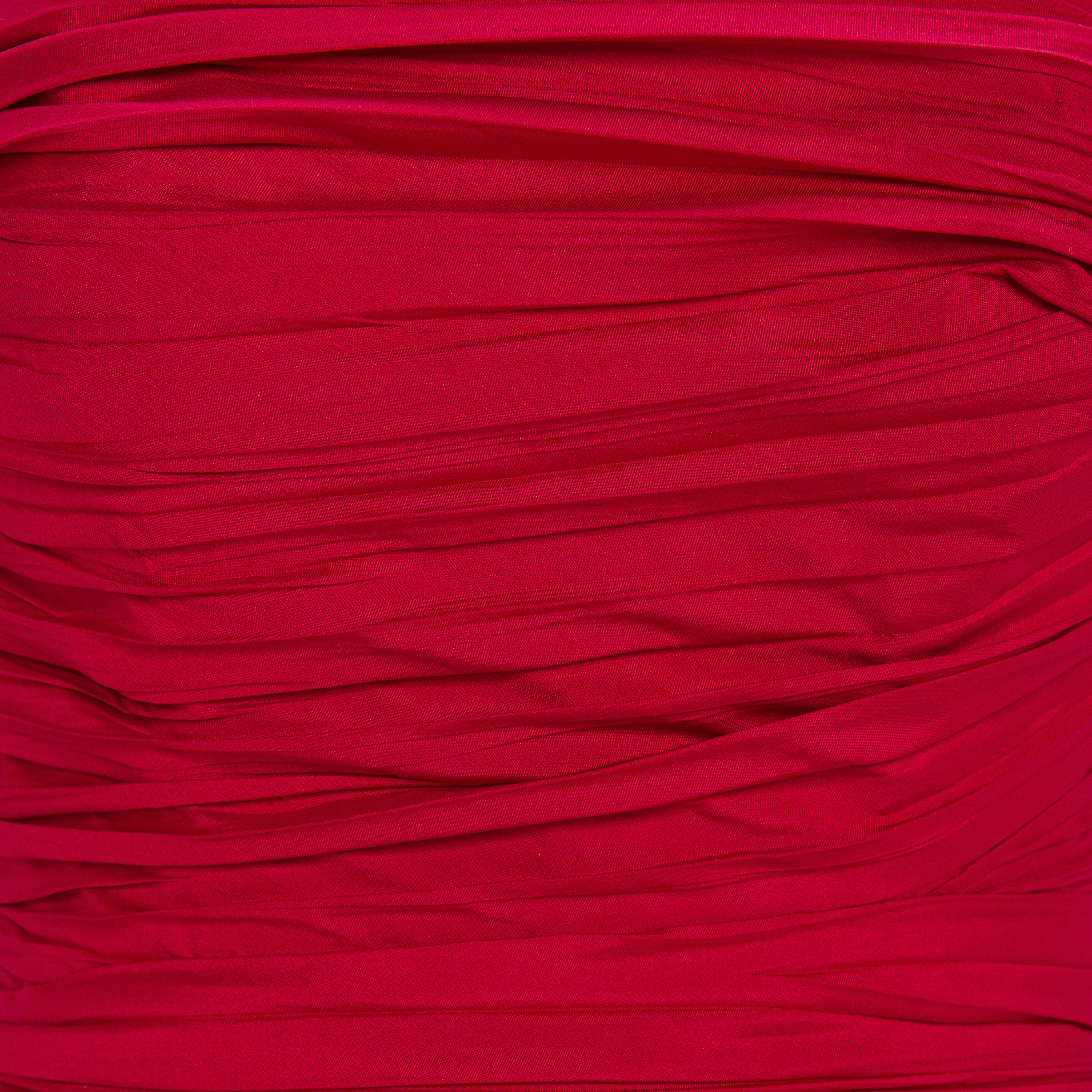 Hand Pleated Taffeta-Silk Gown - Image 8