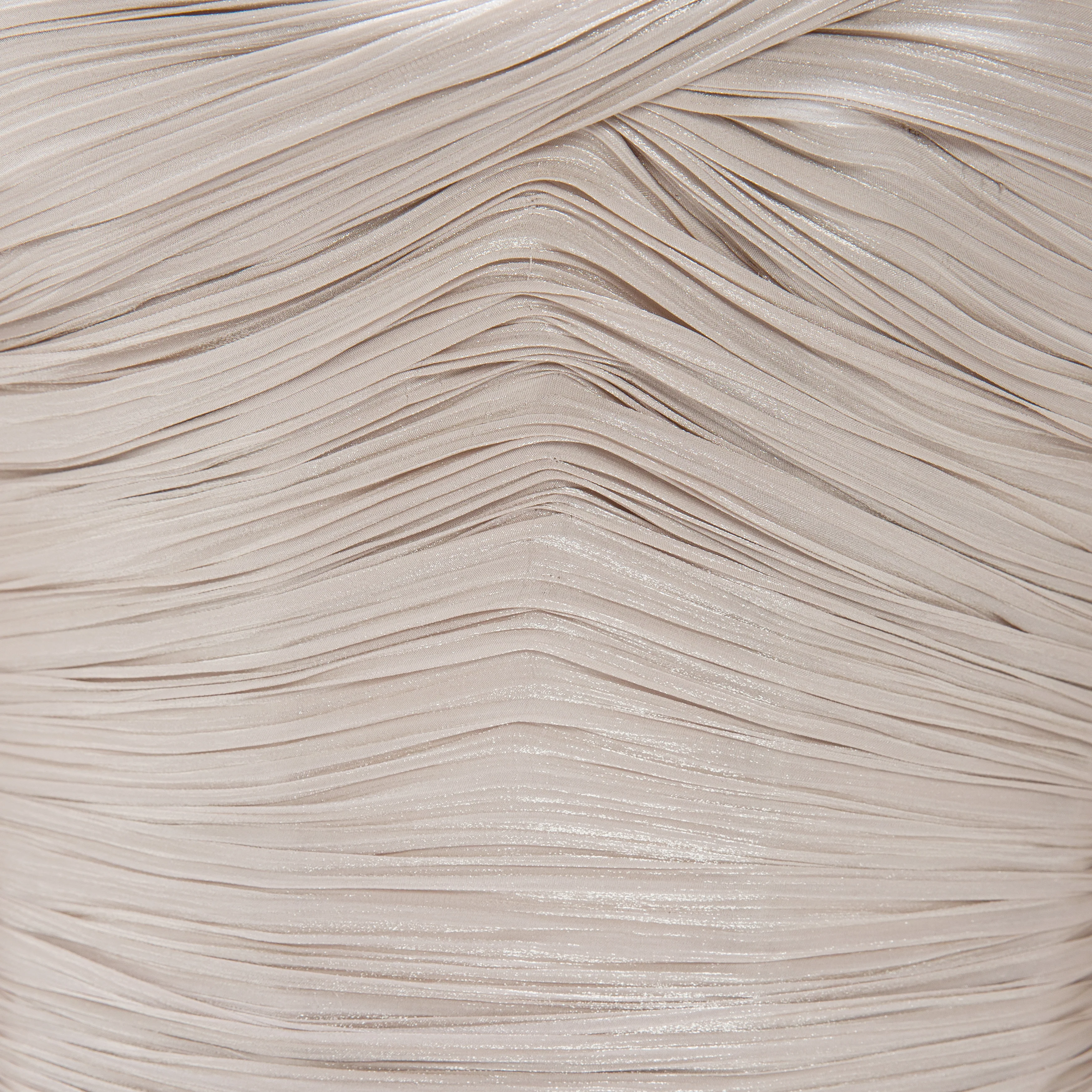 Pleated Silk Capelet Gown - Image 10