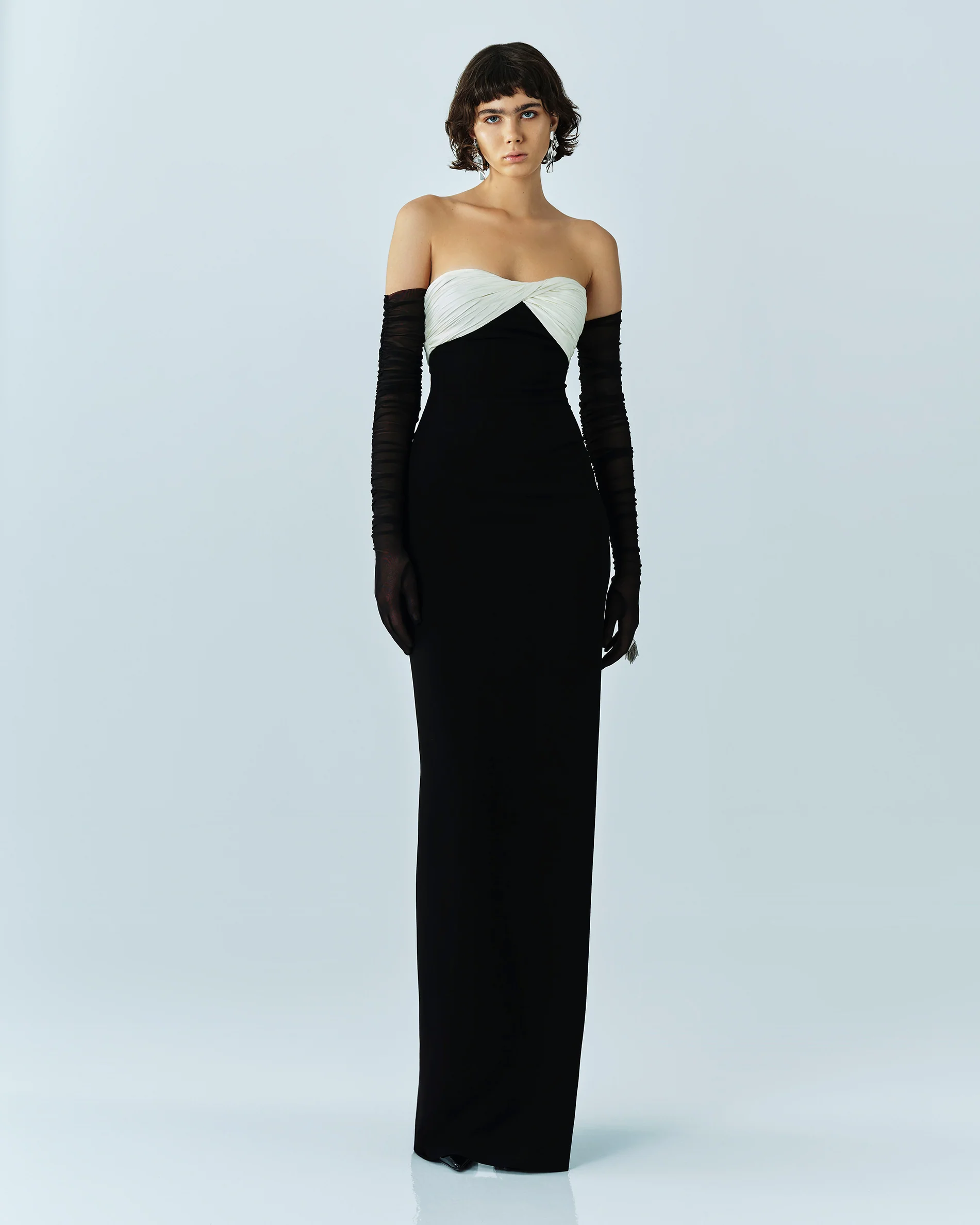 Pleated Silk Crepe Gown - Image 4