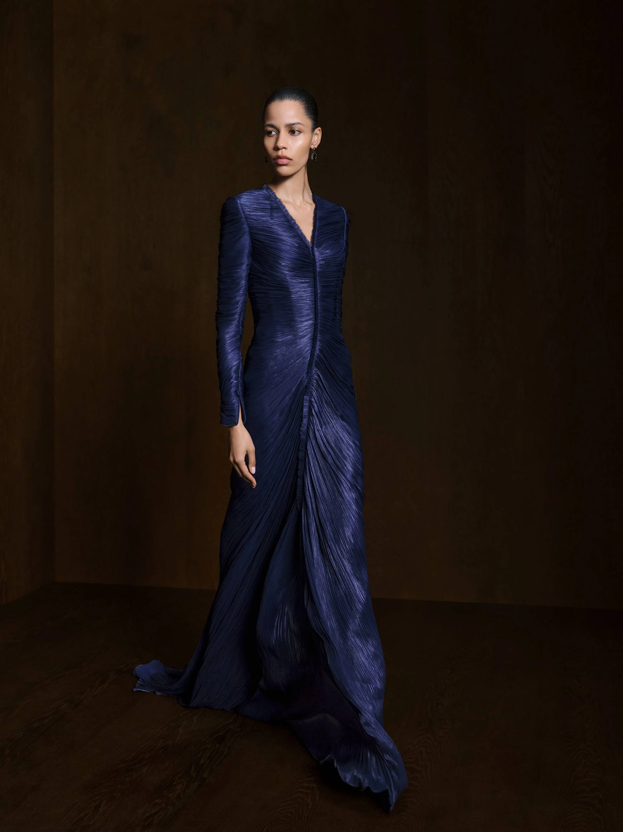 Pleated Silk Dress - Image 3