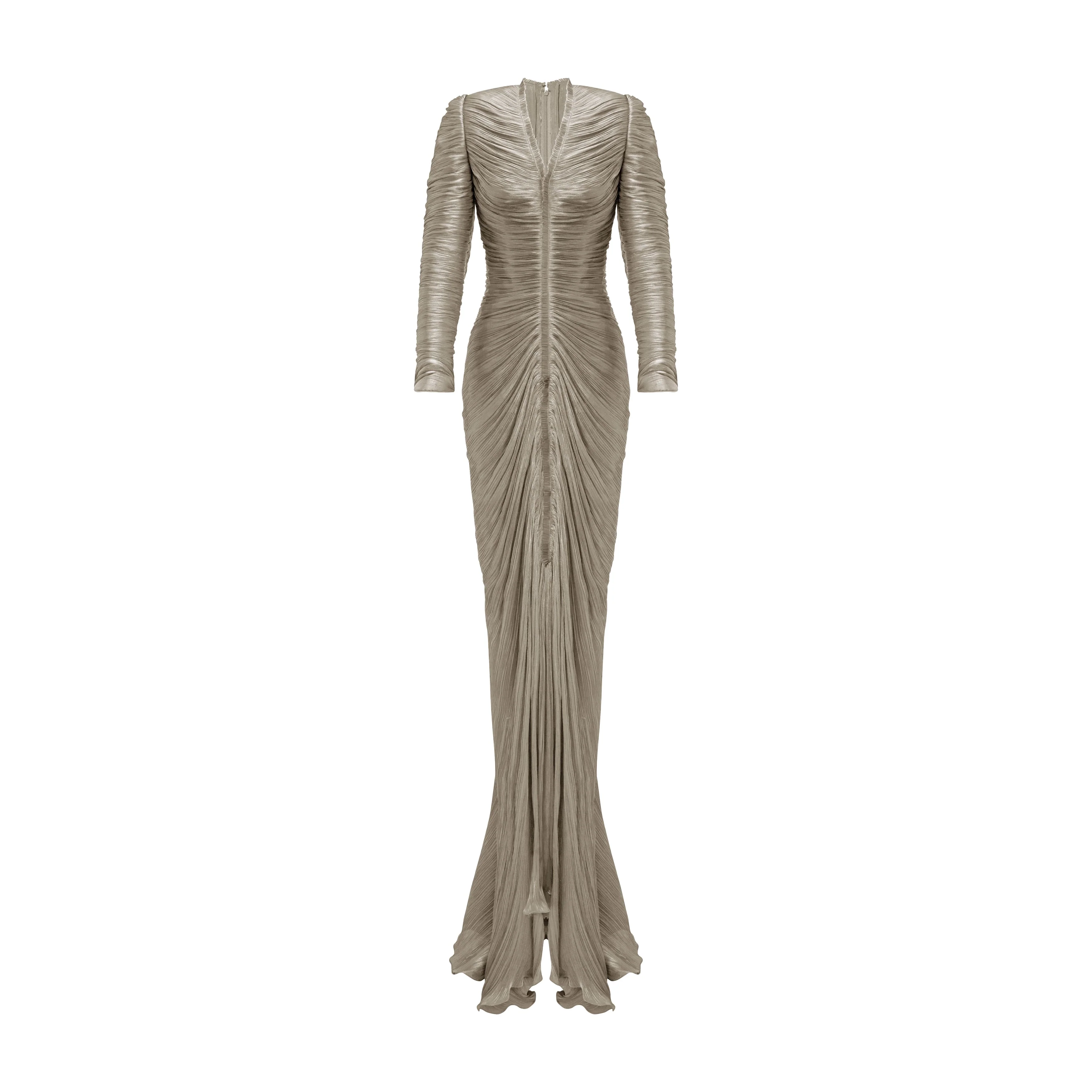 Pleated Silk Dress - Image 6