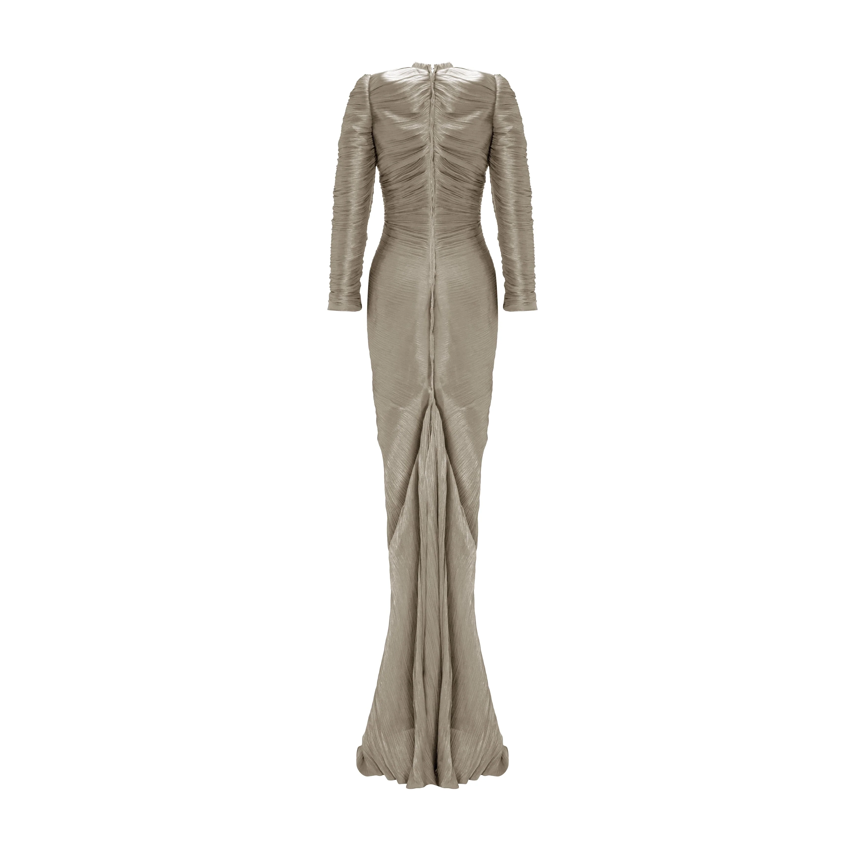 Pleated Silk Dress - Image 7