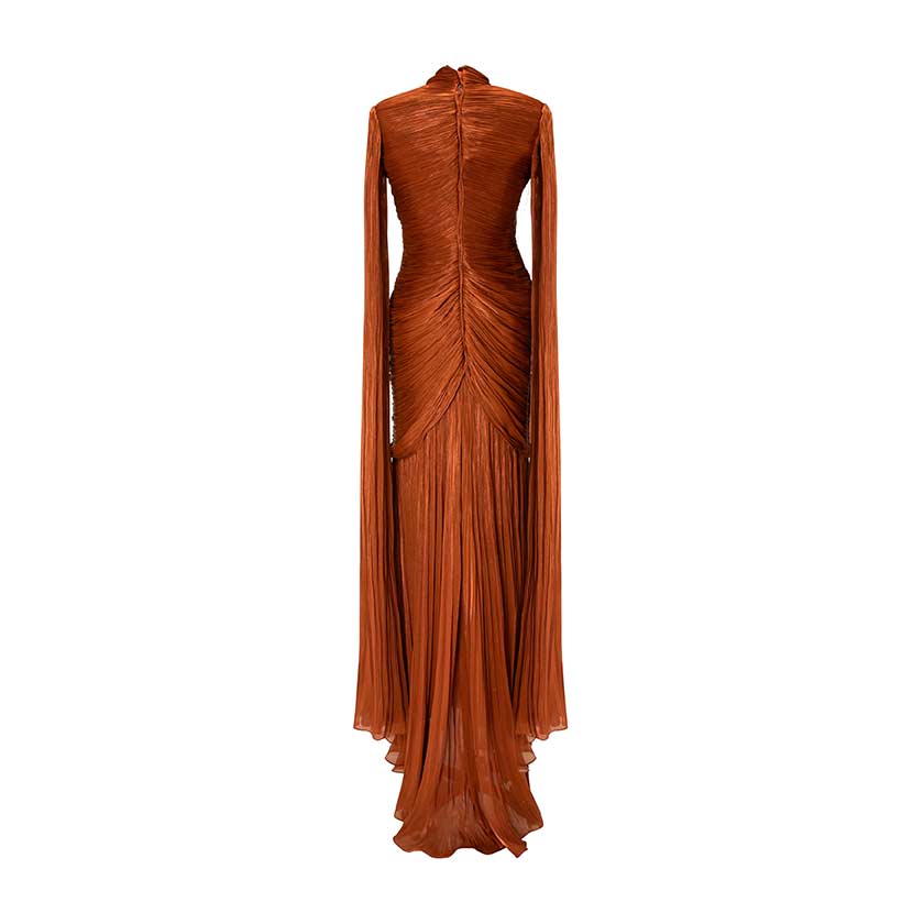 Pleated Silk Dress - Image 3