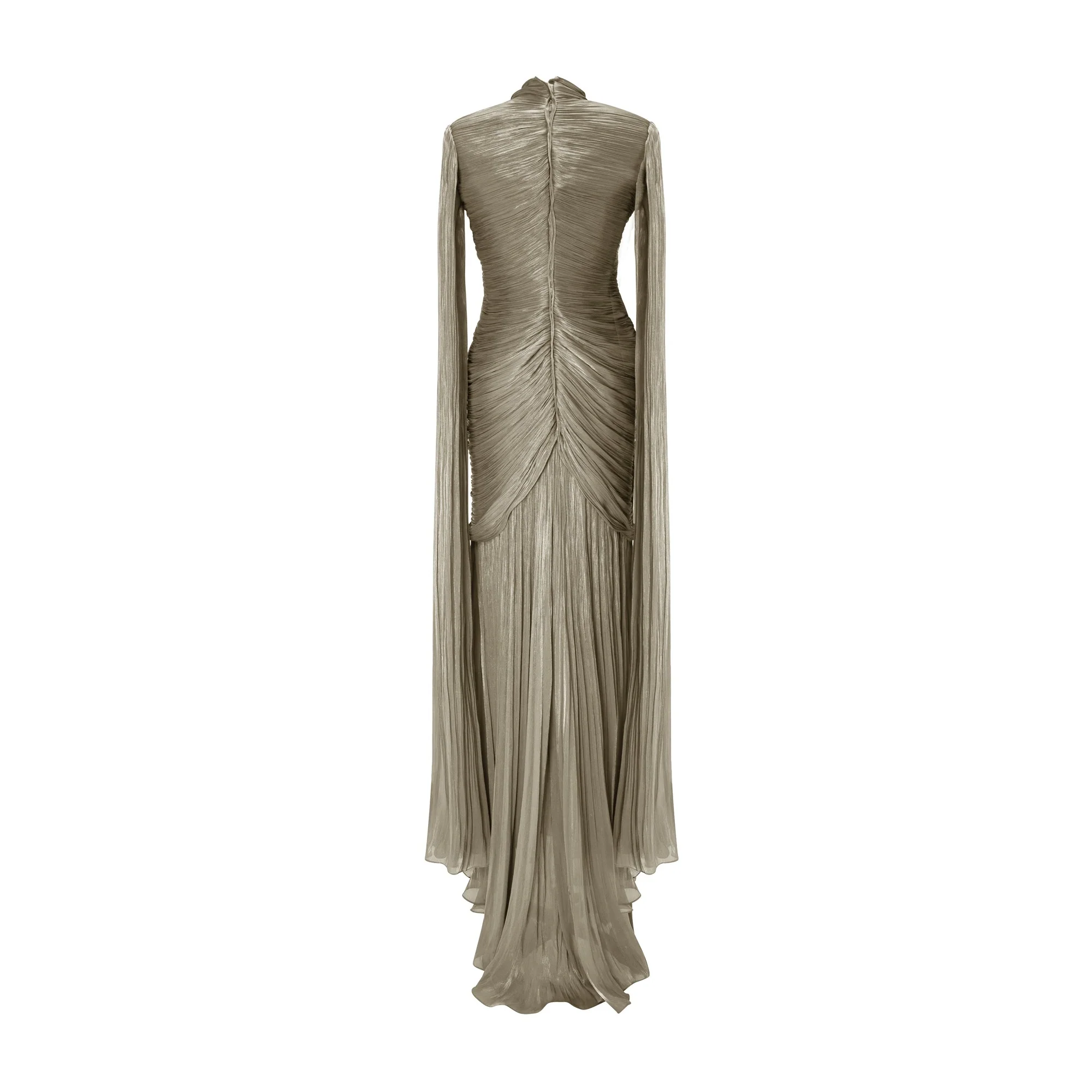 Pleated Silk Dress - Image 7