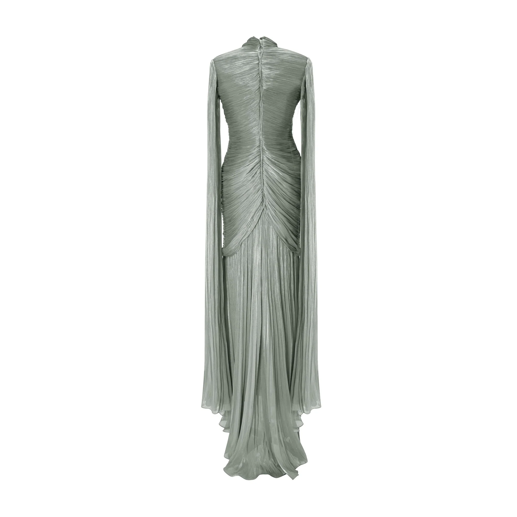 Pleated Silk Dress - Image 9