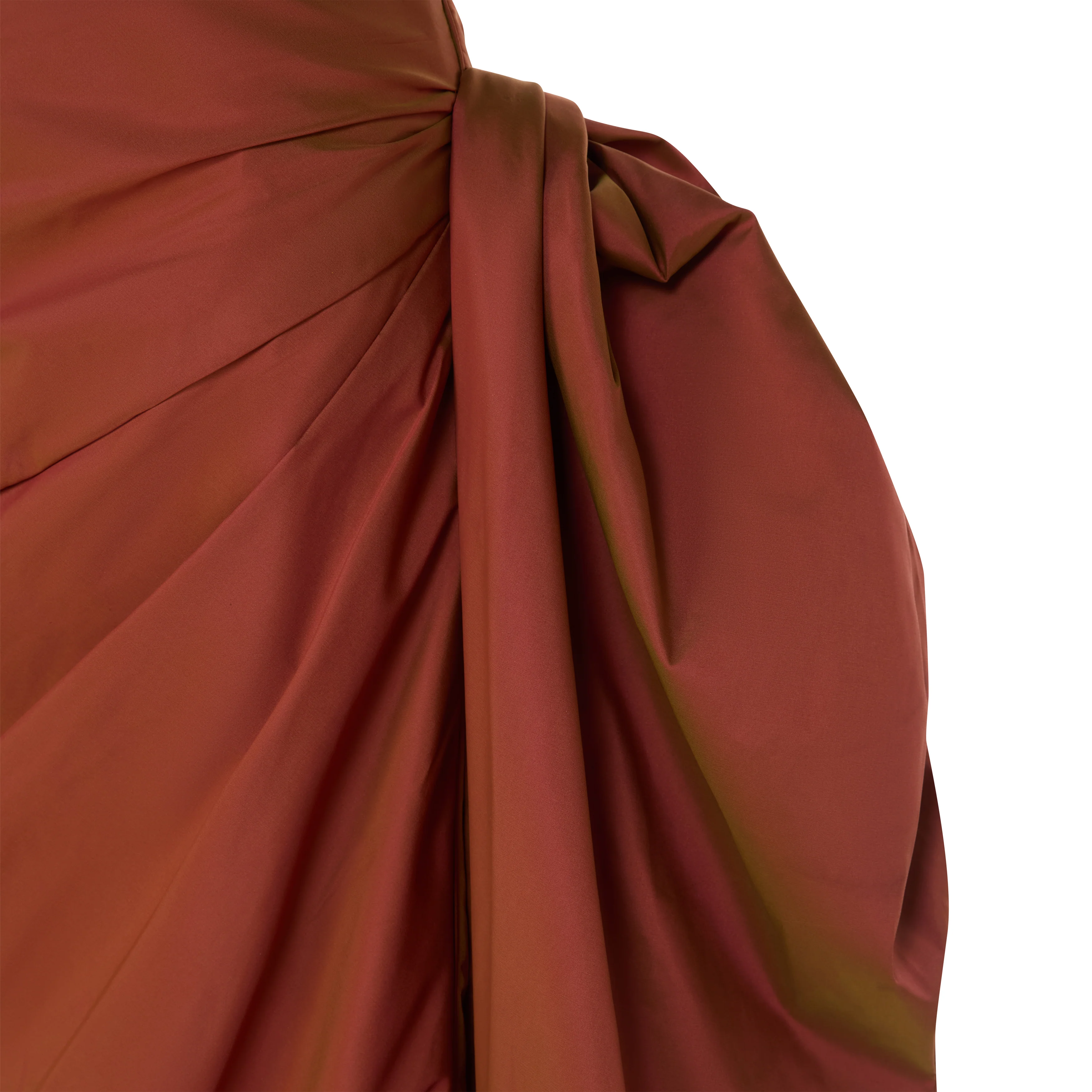 RAISA - STRAPLESS  TWO-TONE TAFFETA GOWN WITH ASYMMETRICAL HEM - Image 4