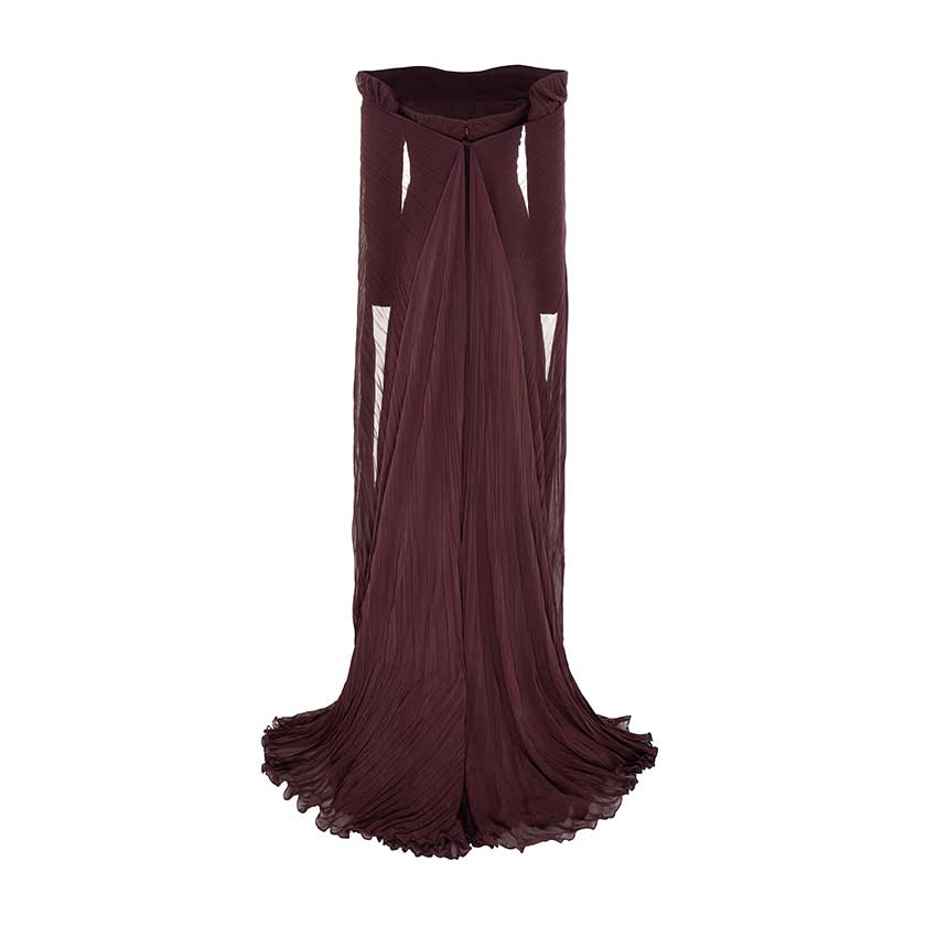 RUCHED SILK GEORGETTE WITH LONG SLEEVE - Image 3