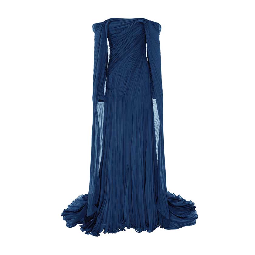 RUCHED SILK GEORGETTE WITH LONG SLEEVE - Image 5