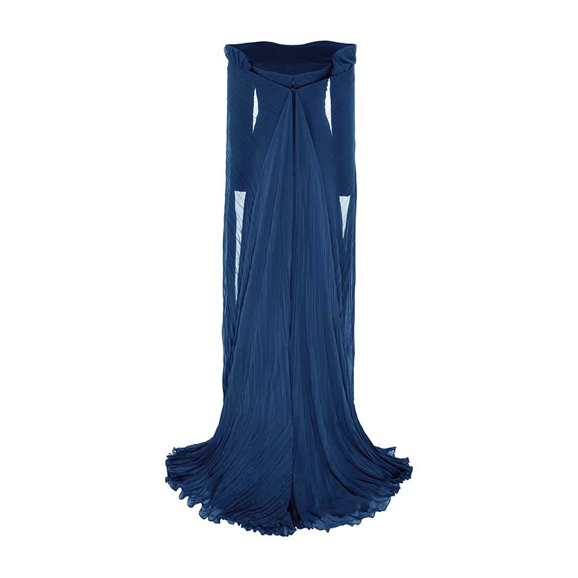RUCHED SILK GEORGETTE WITH LONG SLEEVE - Image 6
