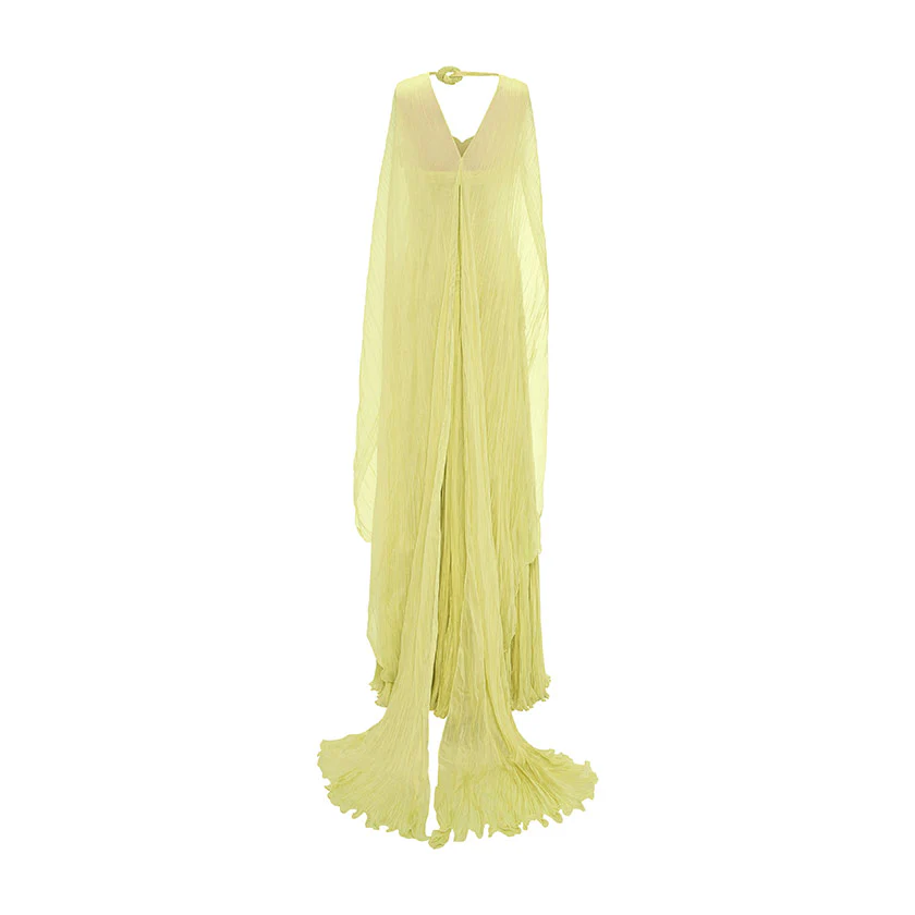 RUCHED SILKY CHIFFON GOWN - Image 10