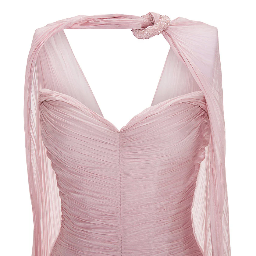 RUCHED SILKY CHIFFON GOWN - Image 12