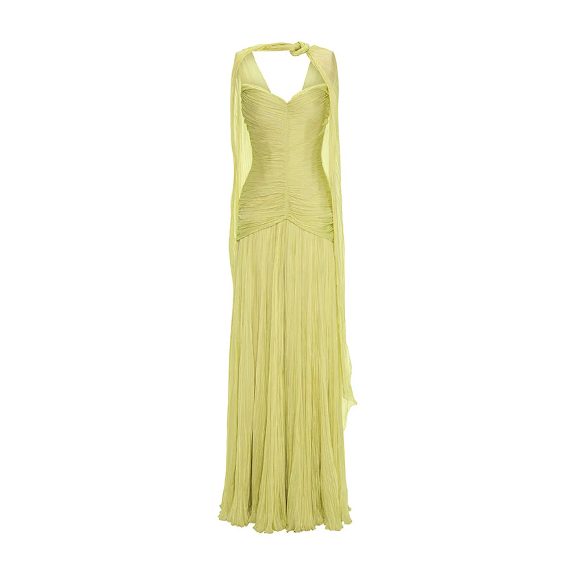 RUCHED SILKY CHIFFON GOWN - Image 9