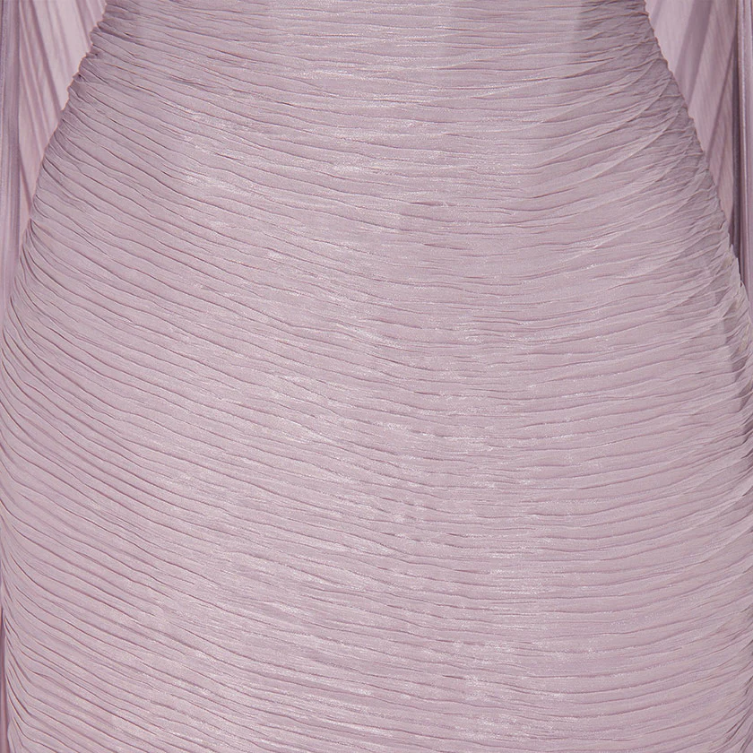 RUCHED STRAPLESS SILK GOWN WITH CAPE - Image 6
