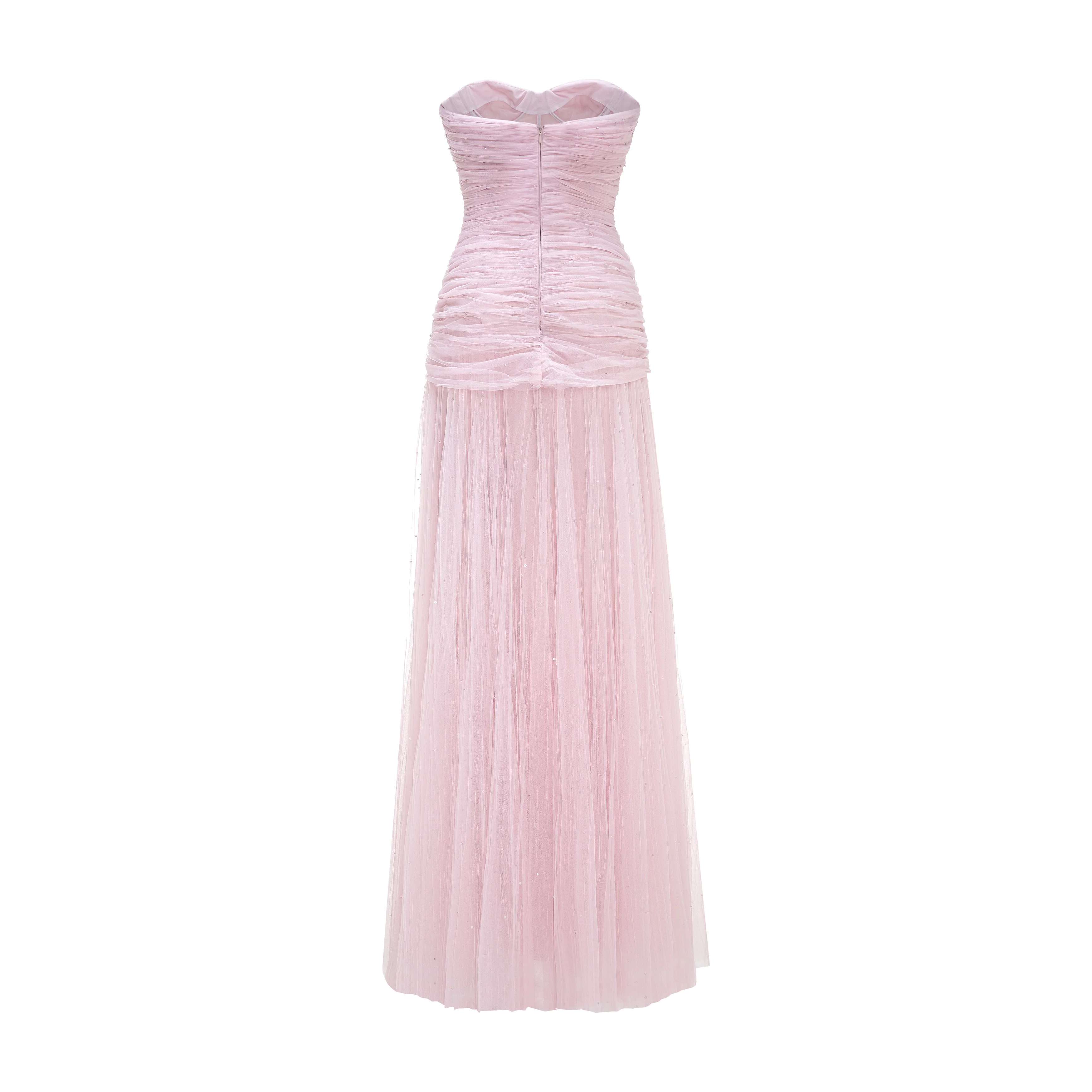 Sequined Embroidered Tulle Dress - Image 3
