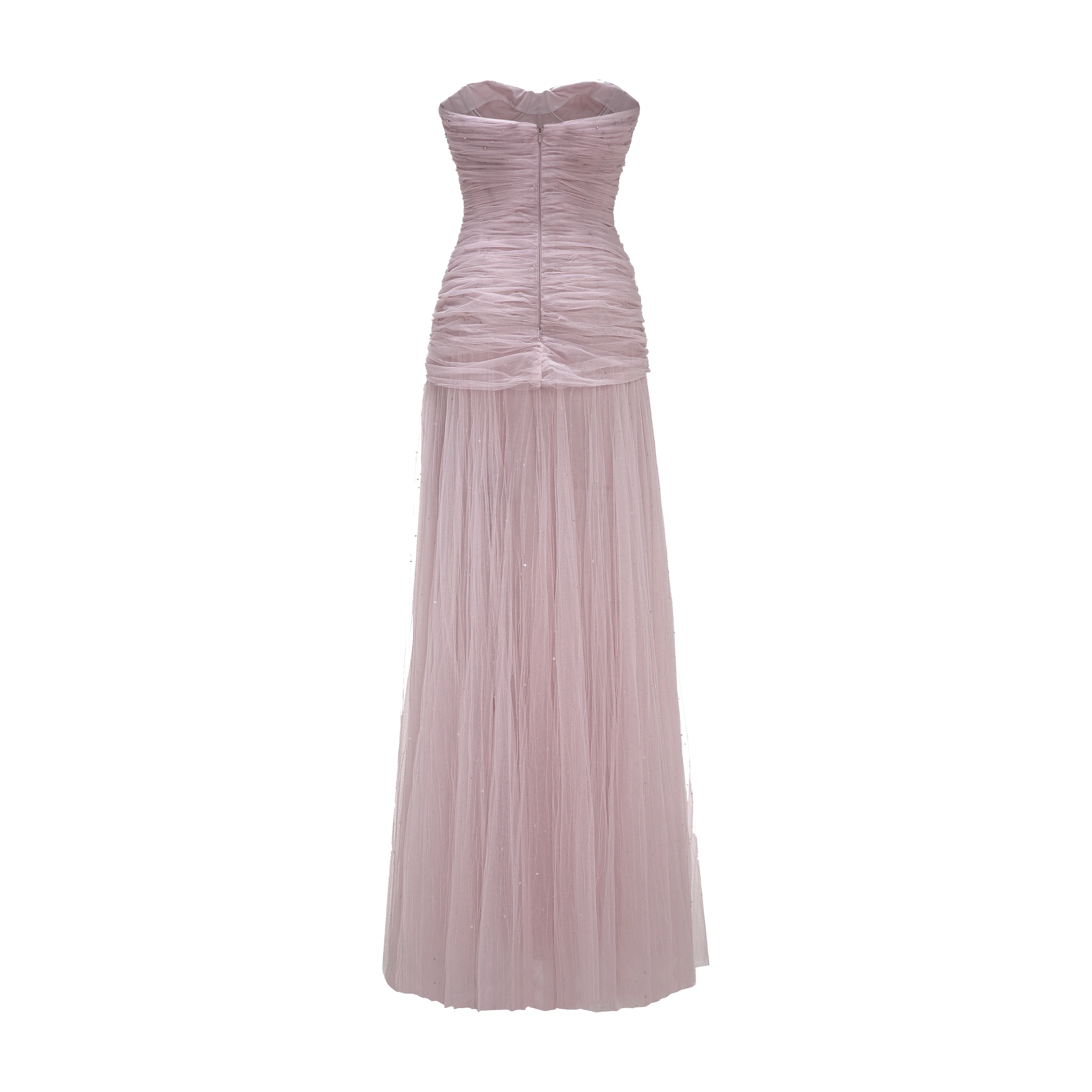 Sequined Embroidered Tulle Dress - Image 5