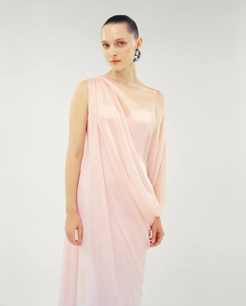 SILK CHIFFON CAPE - Image 2