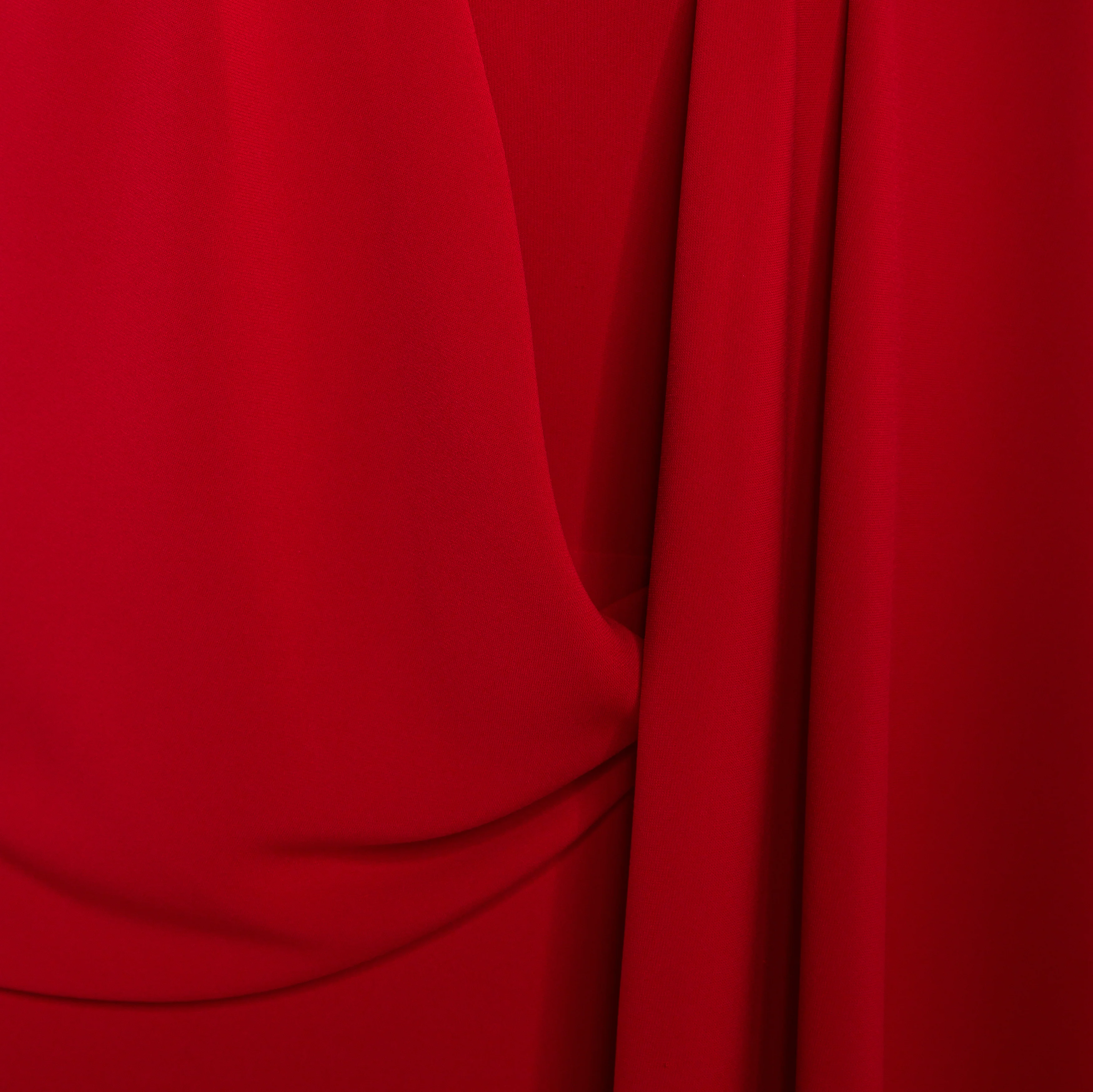 Pleated Sash Crepe Maxi Dress - Image 8
