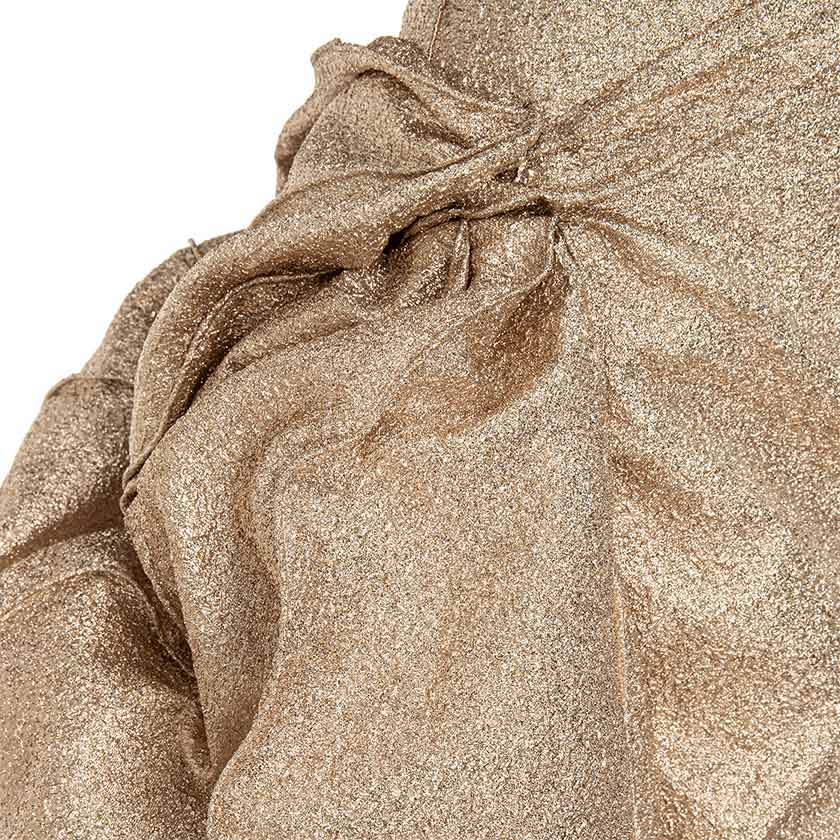 Strapless Brocade Draped With Detachable Over Skirt Dress - Image 4