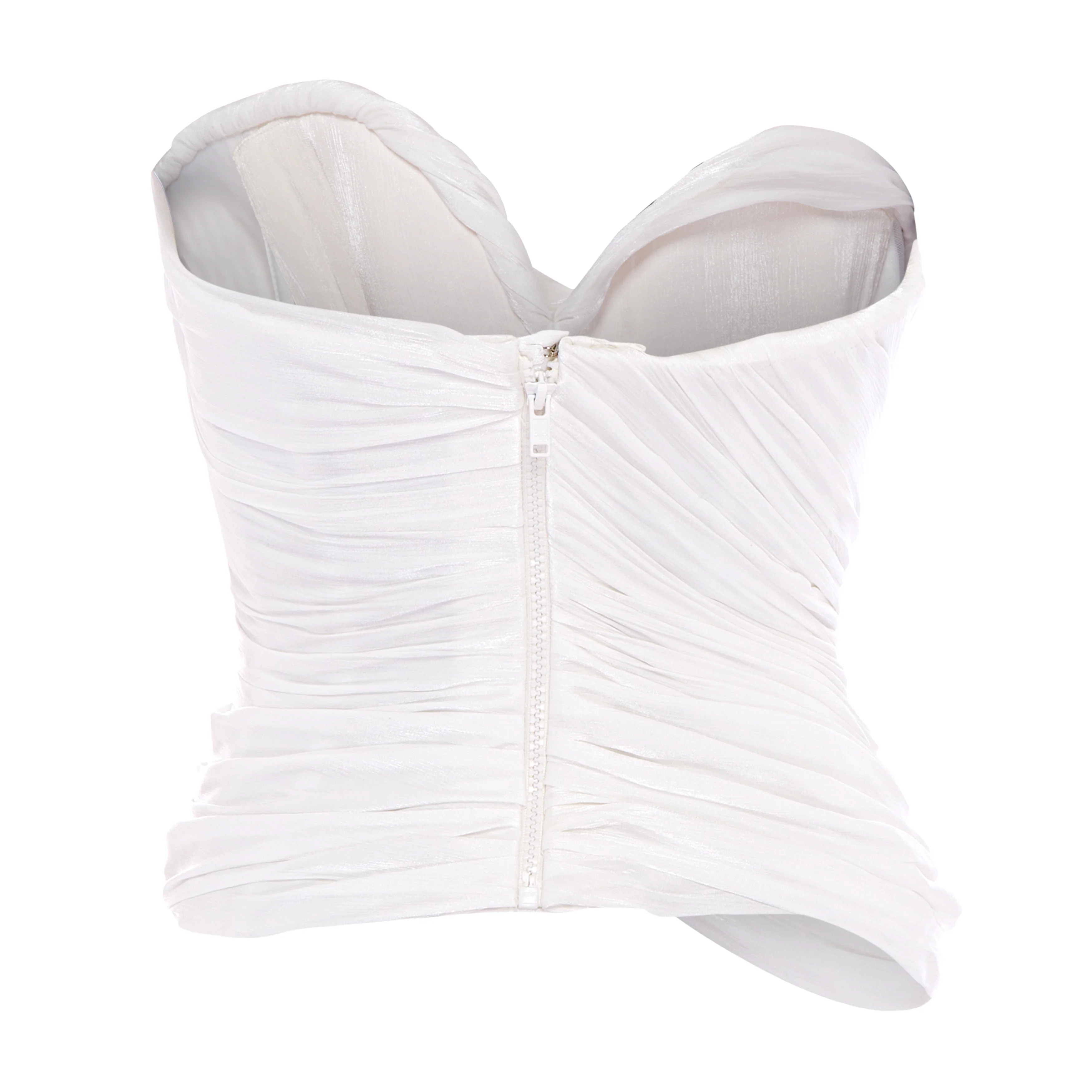 Strapless draped Satin - like Corset - Image 3