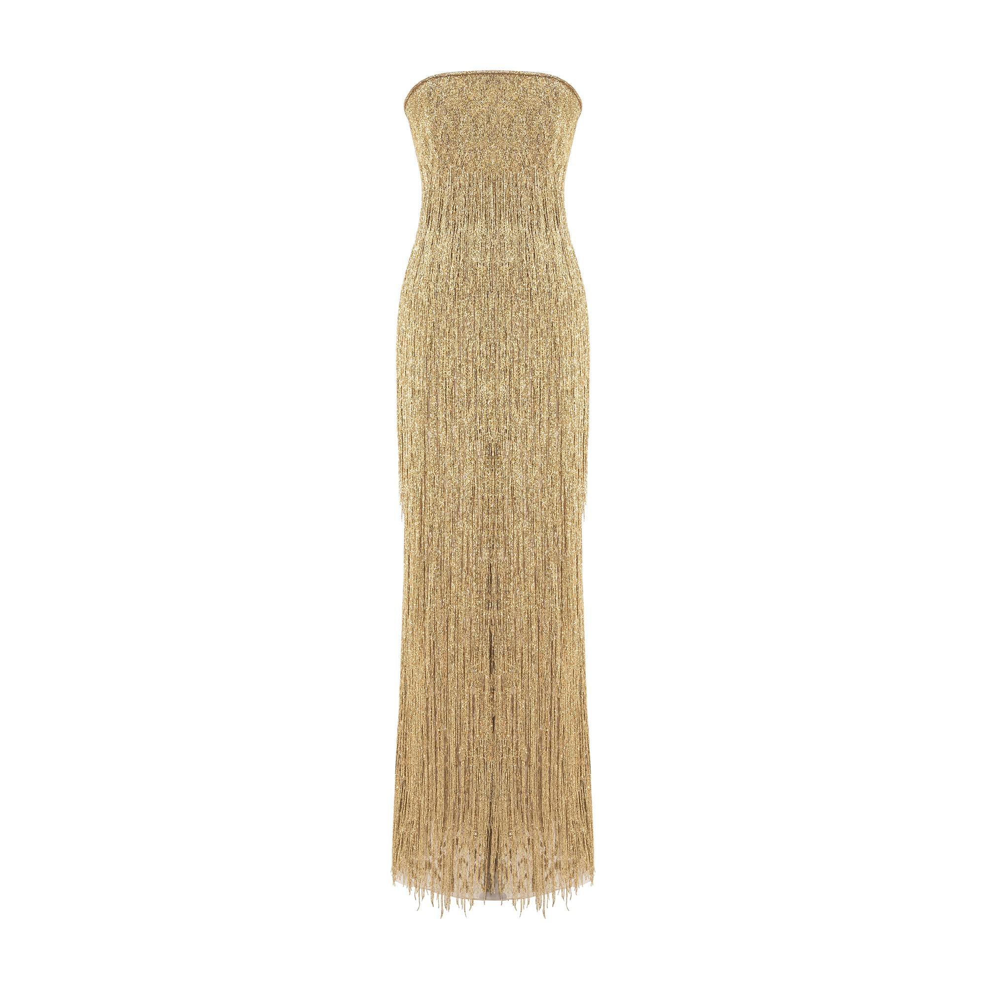 Strapless Embroidered Dress