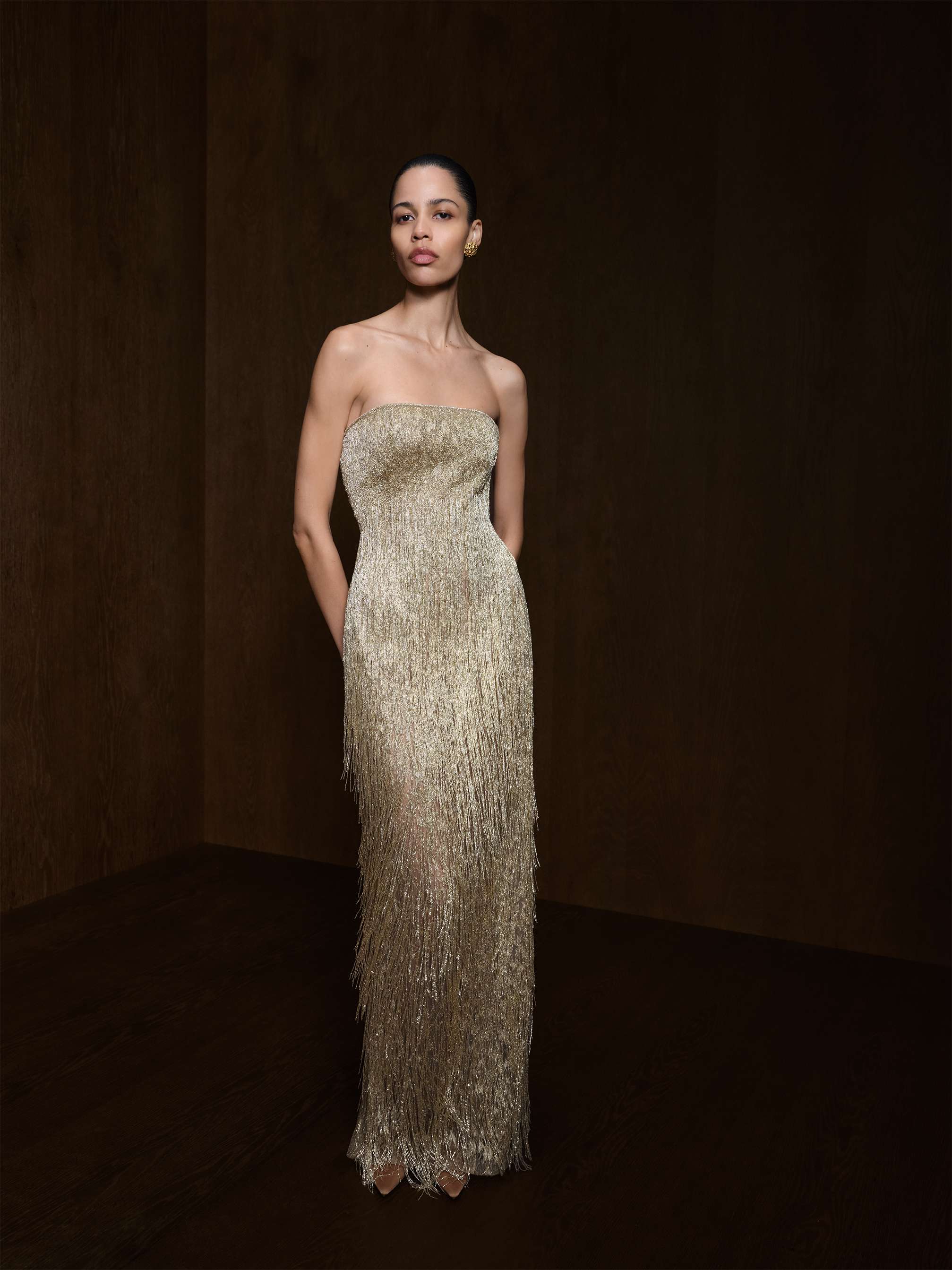 Strapless Embroidered Dress - Image 2