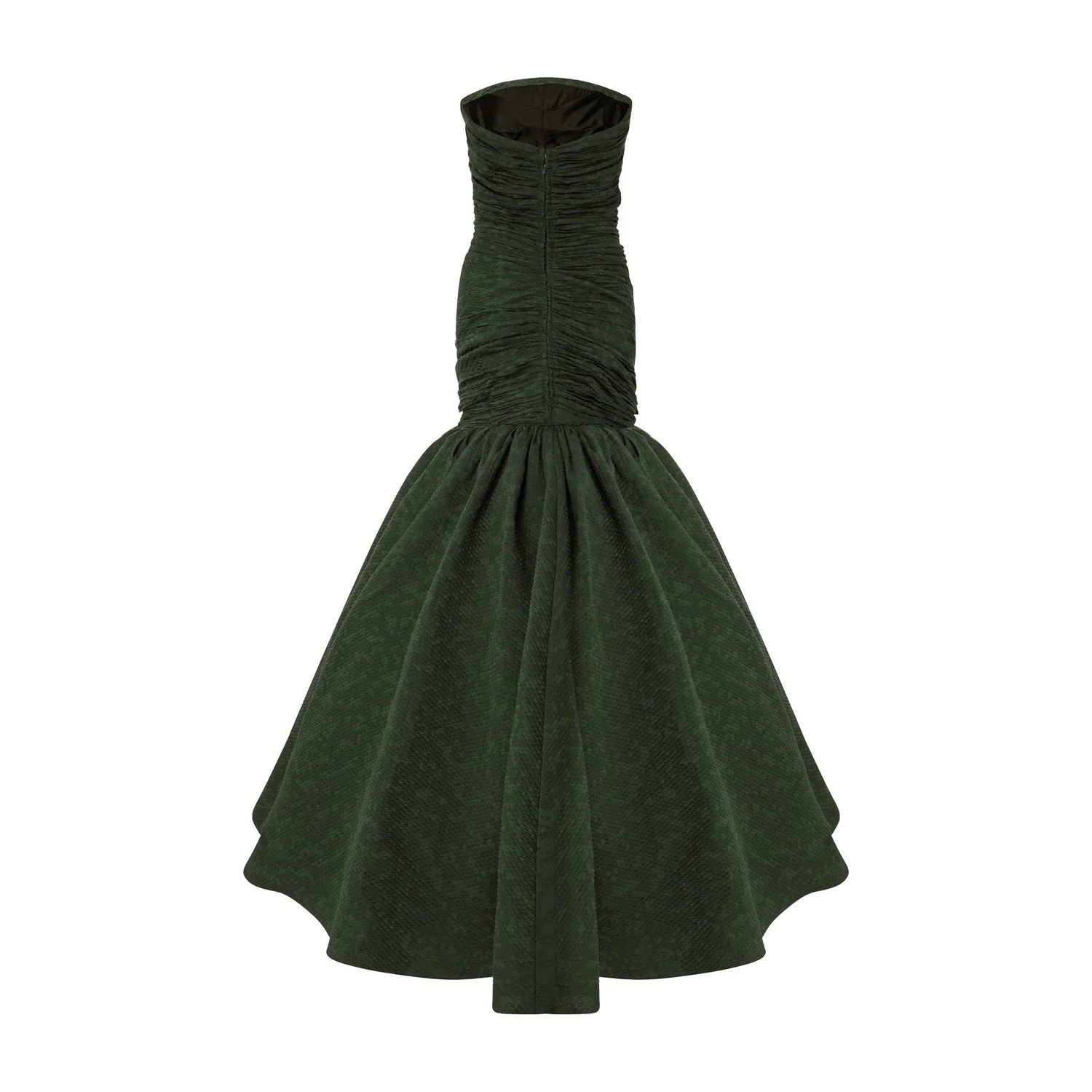 Strapless Fish Cut Jacquard Dress - Image 10
