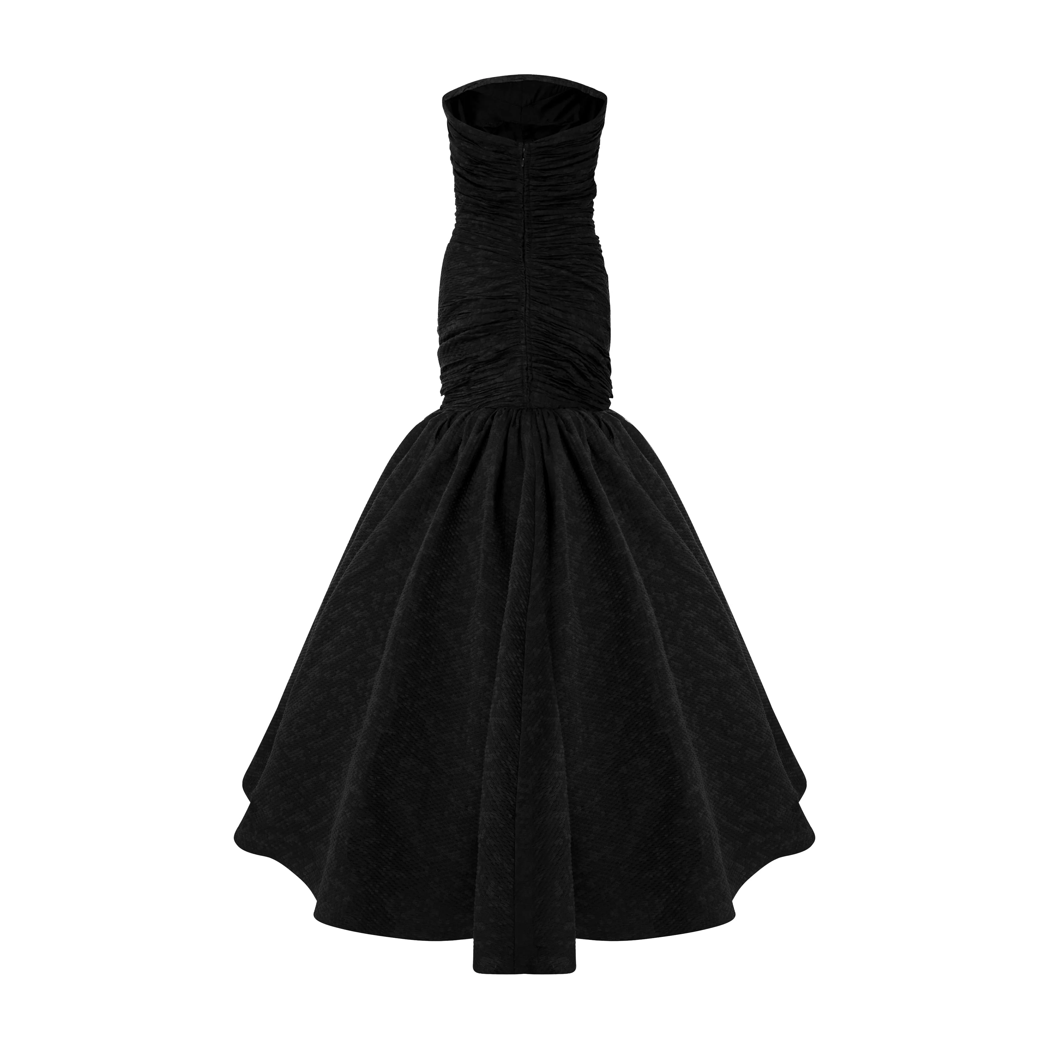 Strapless Fish Cut Jacquard Dress - Image 12