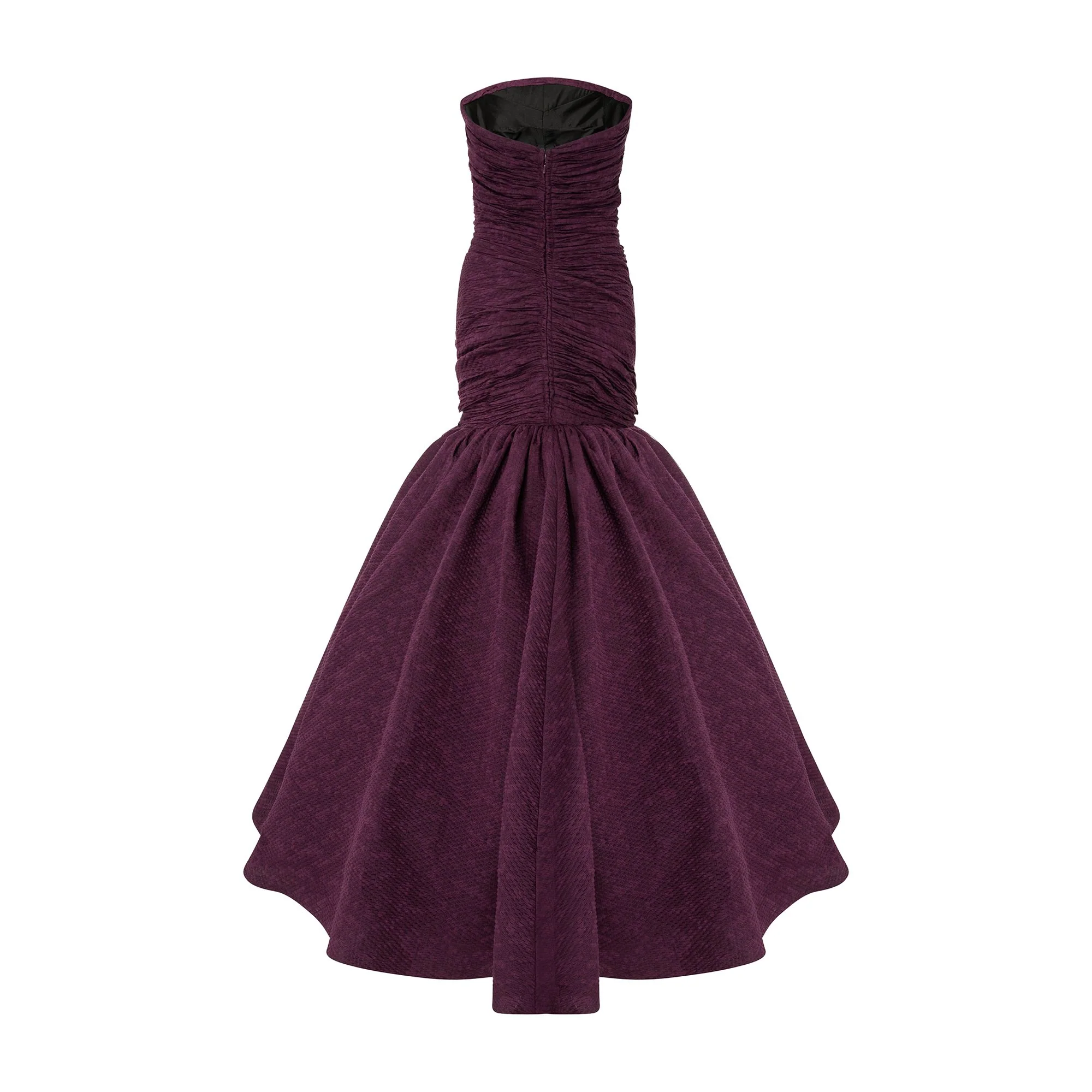 Strapless Fish Cut Jacquard Dress - Image 4