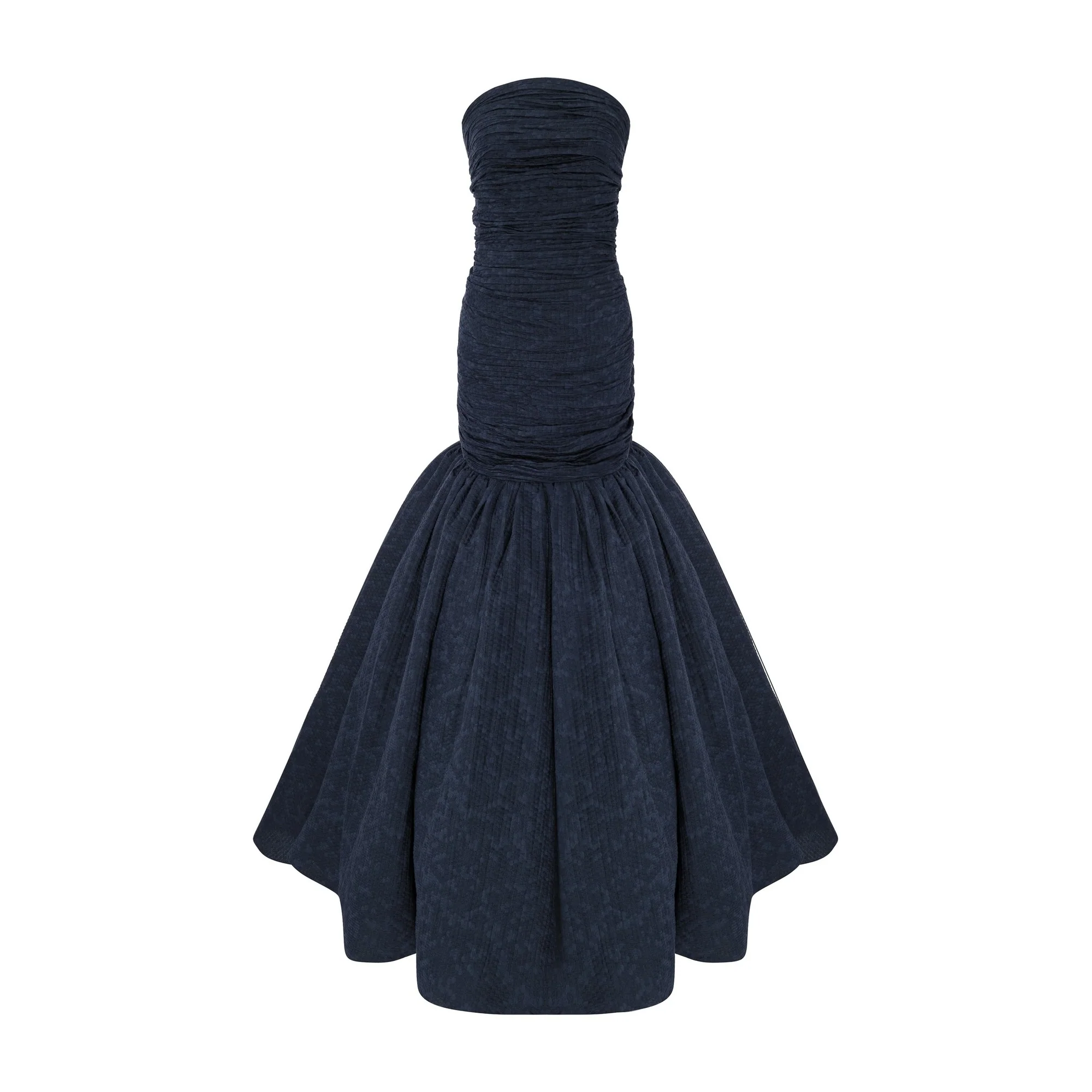 Strapless Fish Cut Jacquard Dress - Image 7
