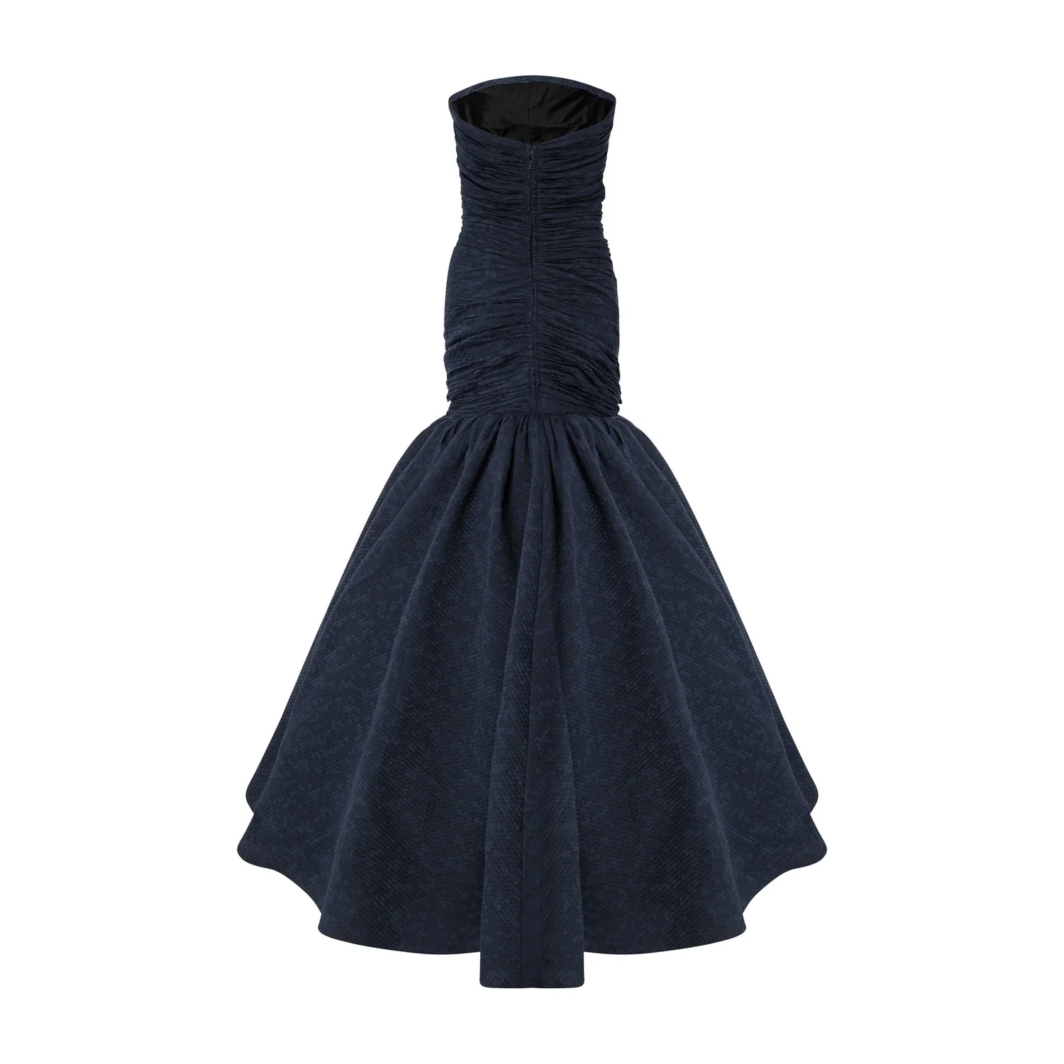 Strapless Fish Cut Jacquard Dress - Image 8