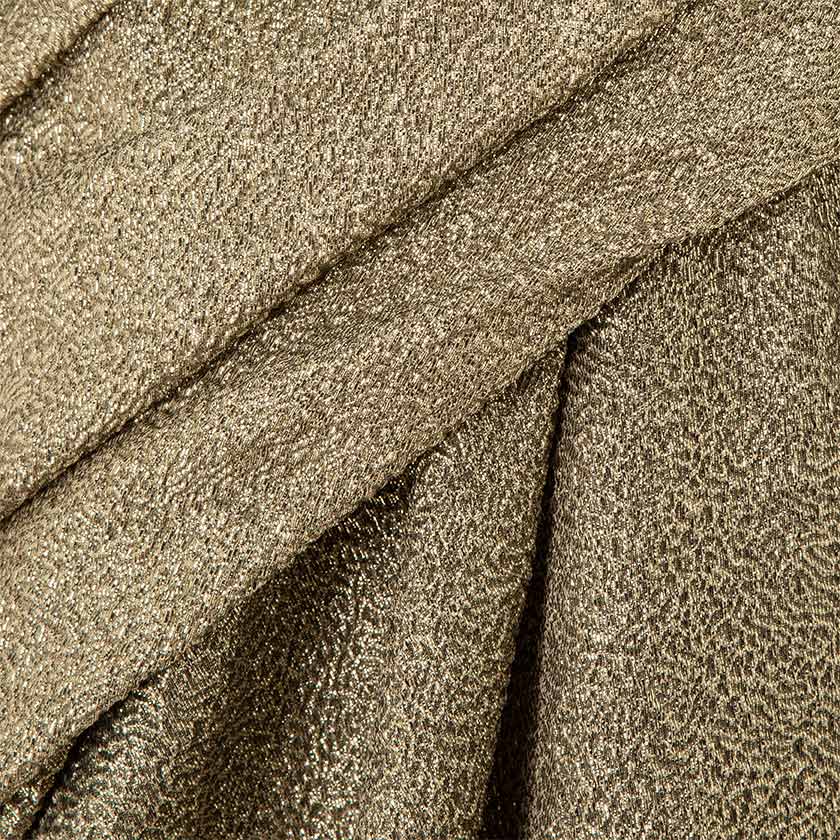 Strapless Jacquard Lurex Draped Dress - Image 4