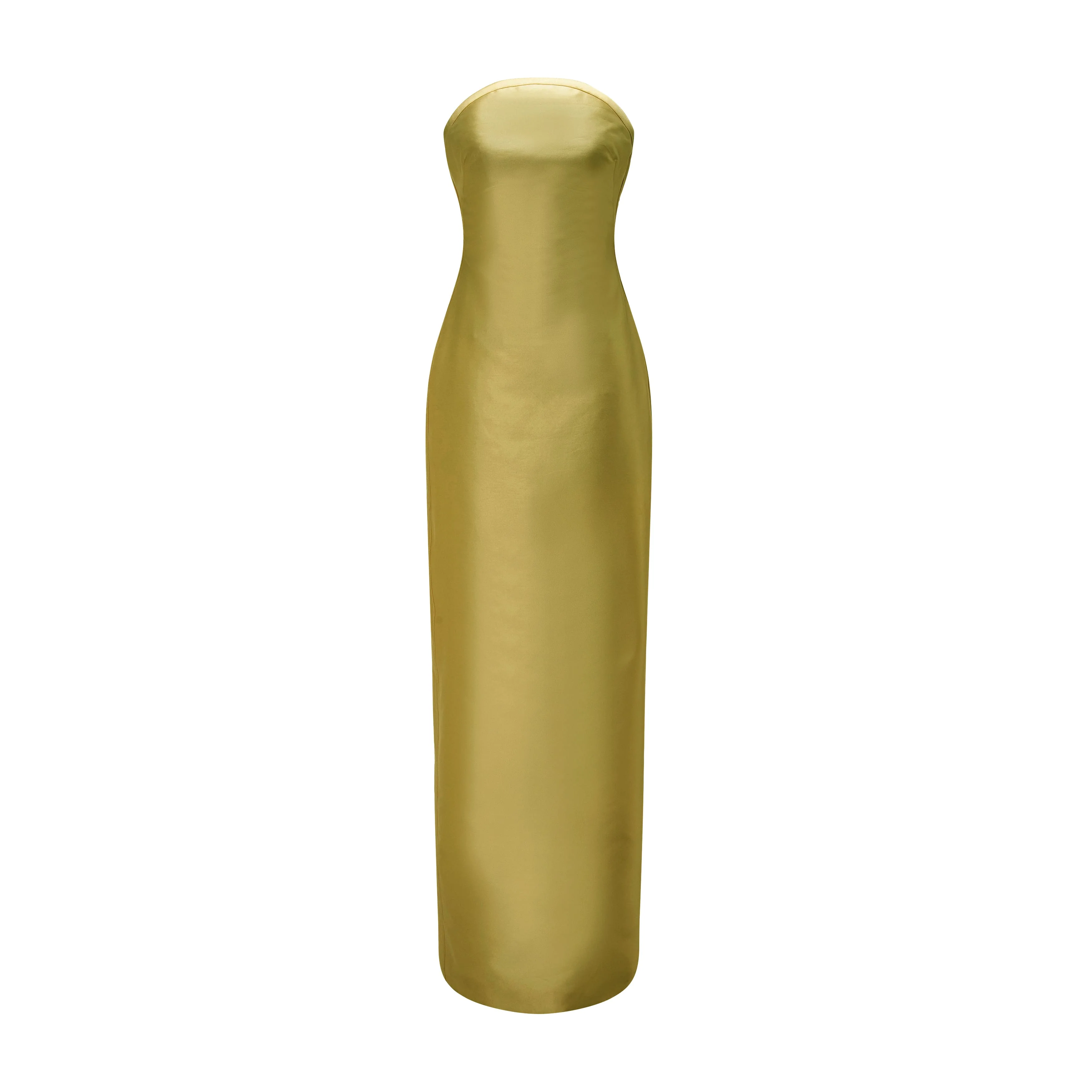 Strapless Mikado Dress Piping Details Dress - Image 6