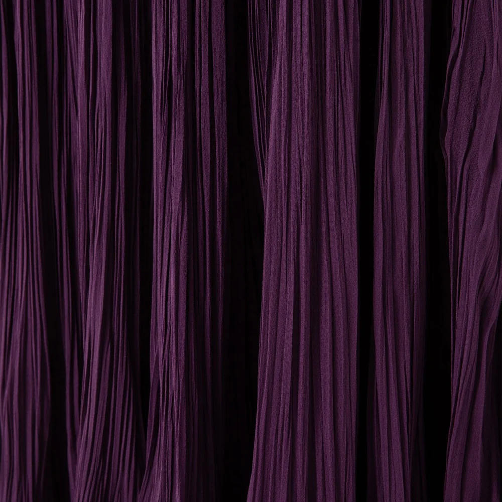 Strapless Pleated Silk Georgette Dress With Cape - Image 3
