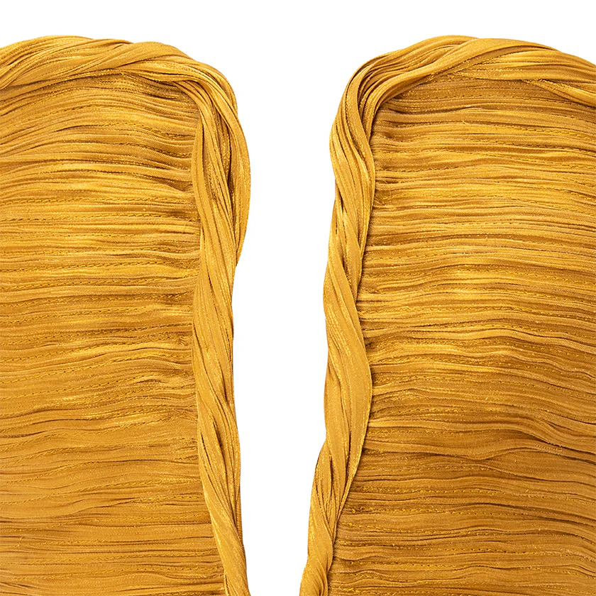 Strapless Pleated Silk Dress And Detachable Cape - Image 7