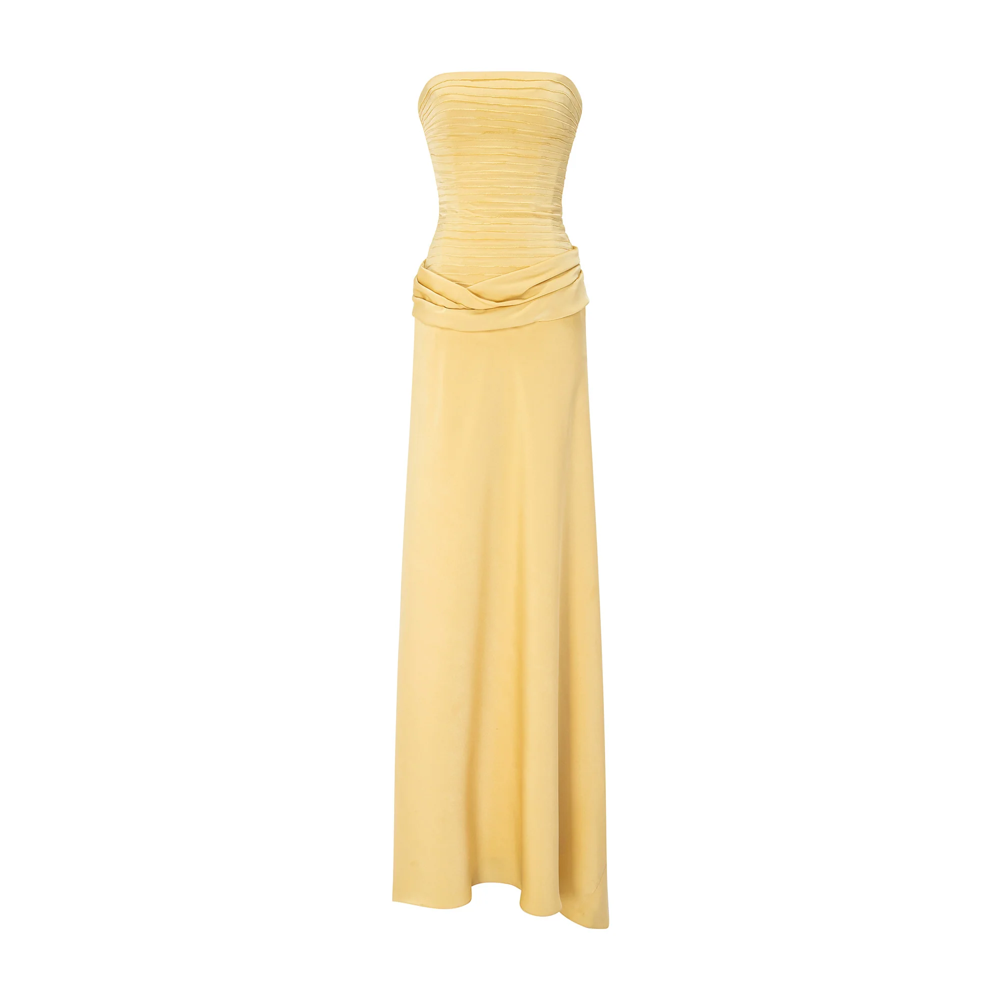 Strapless Satin Dress