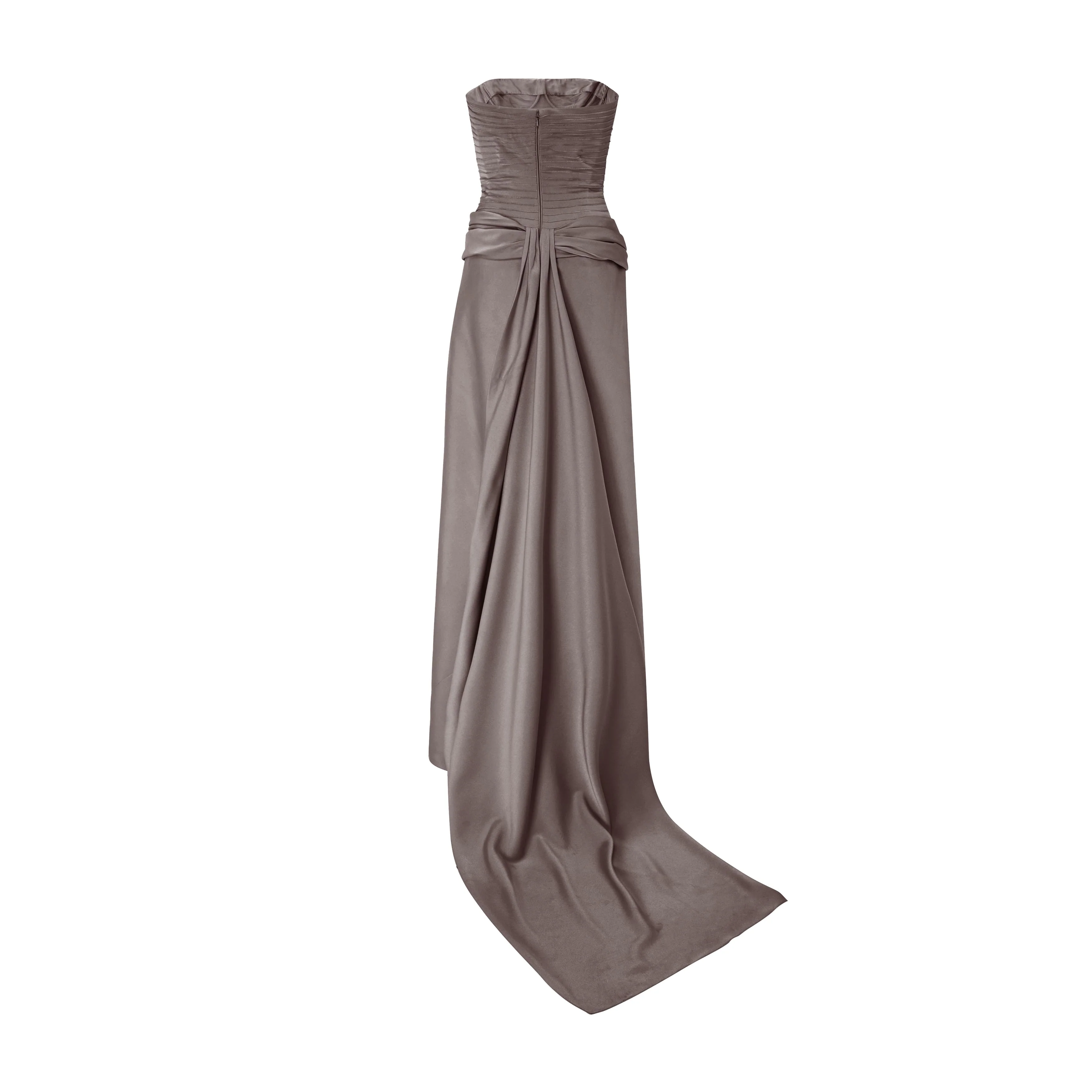 Strapless Satin Dress - Image 10
