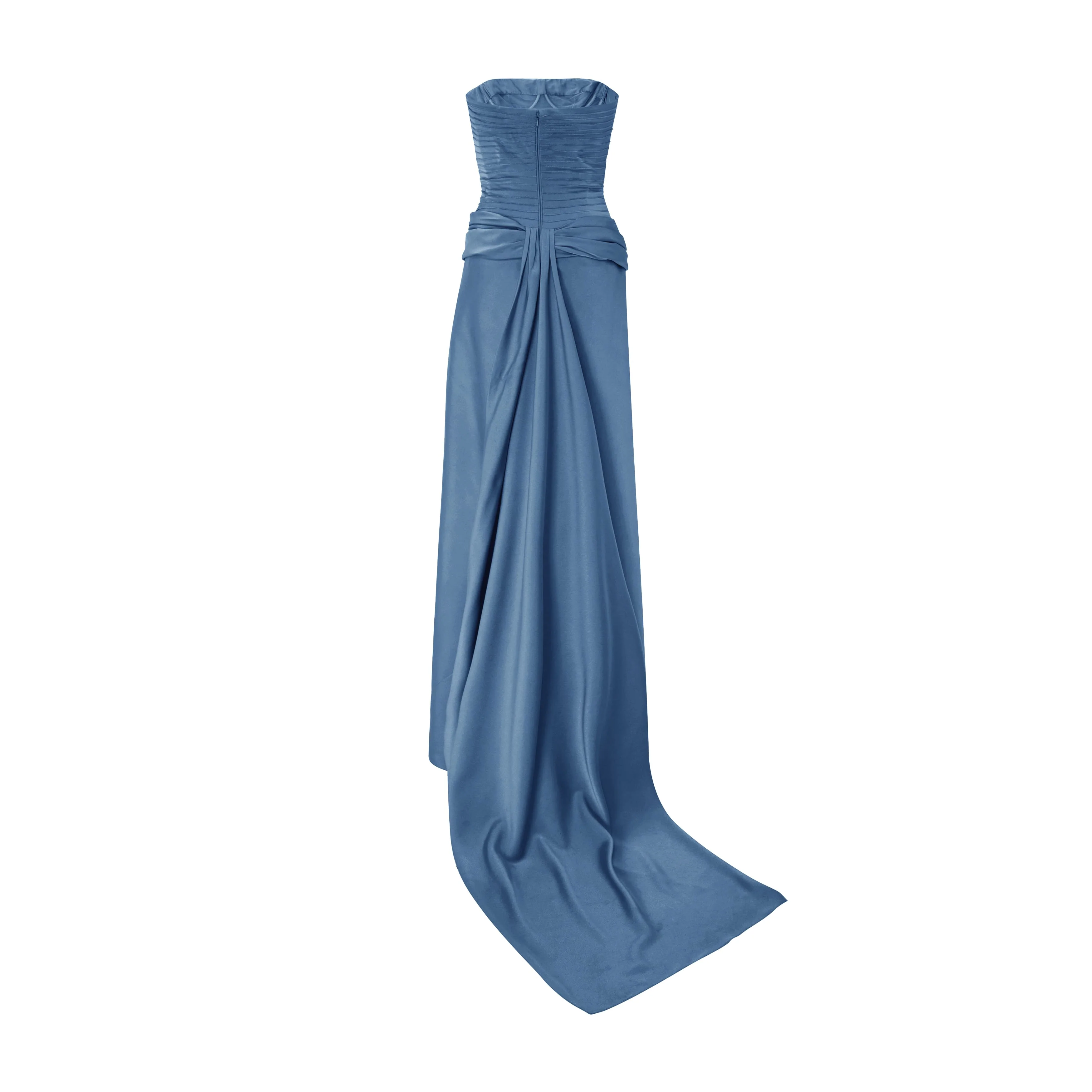 Strapless Satin Dress - Image 12