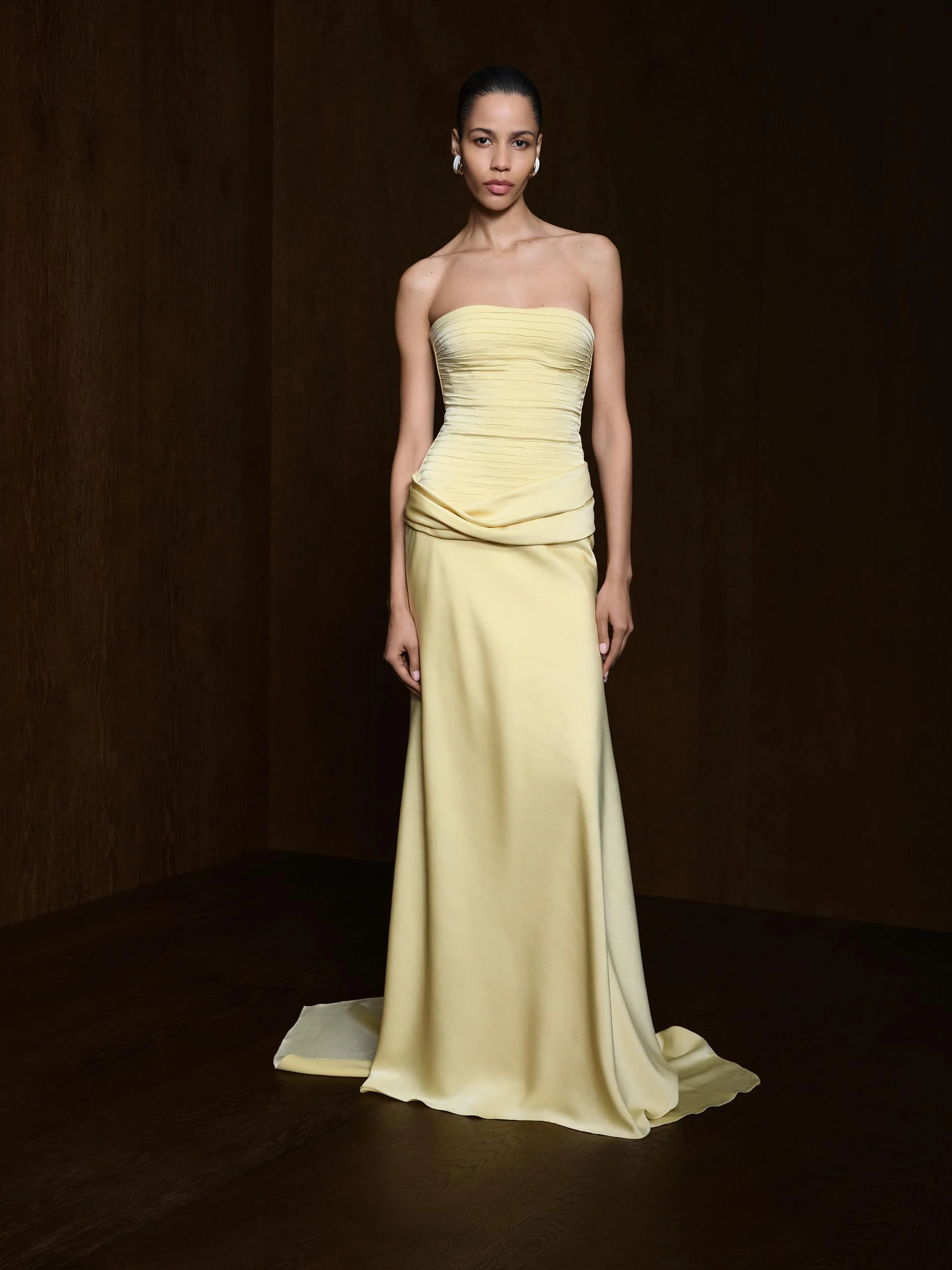 Strapless Satin Dress - Image 2