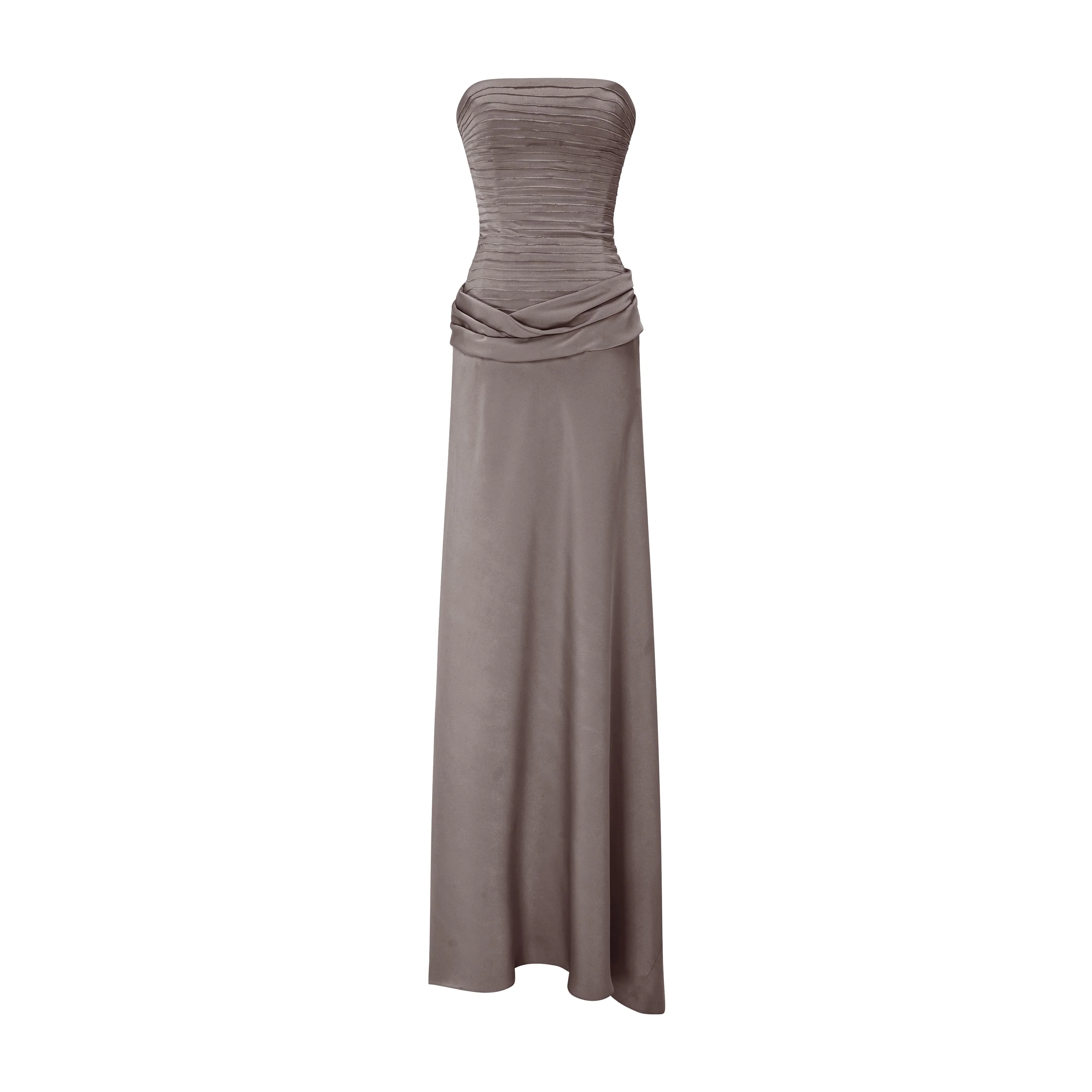 Strapless Satin Dress - Image 9