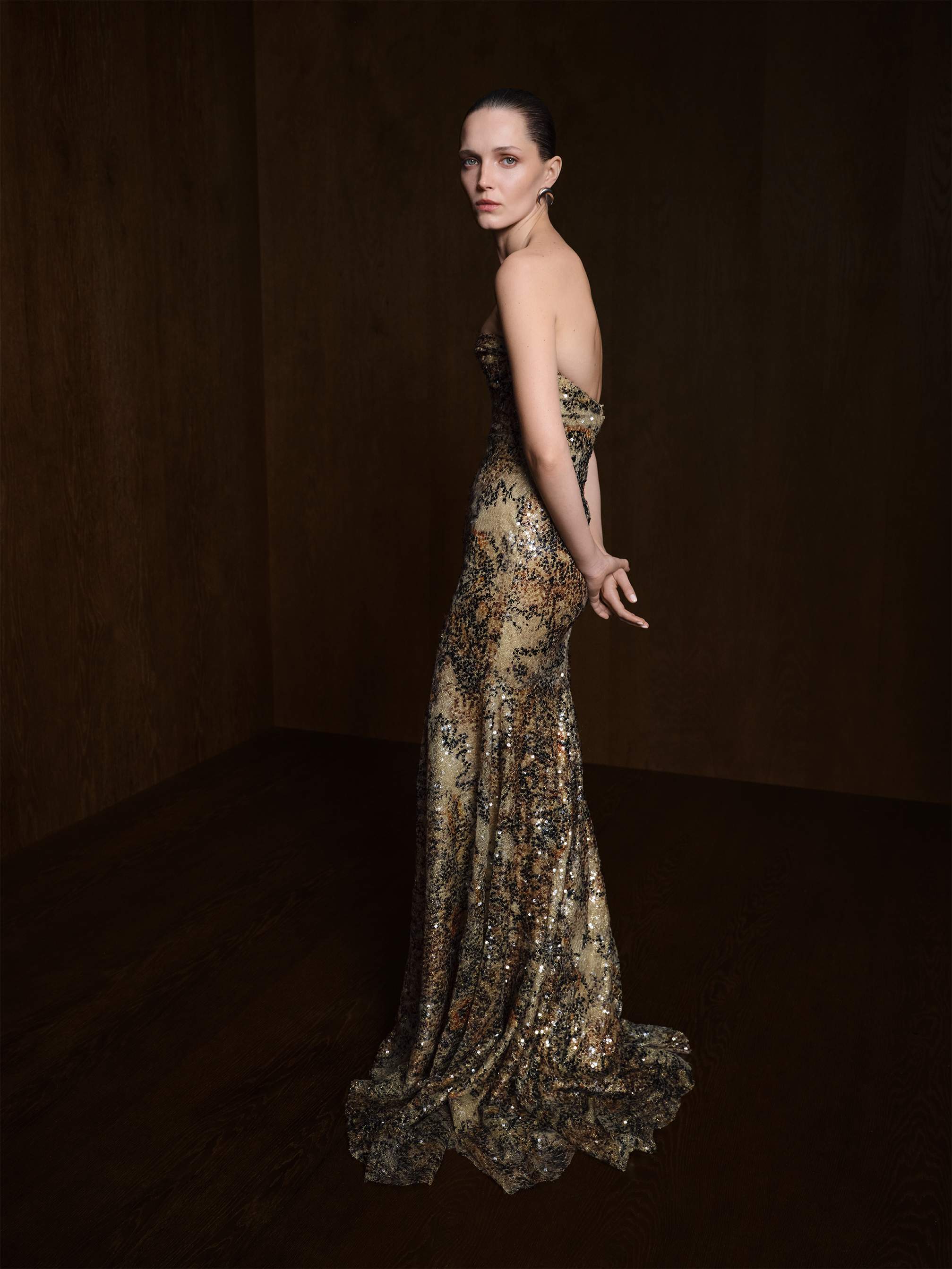 Strapless Sequins Dress - Image 3