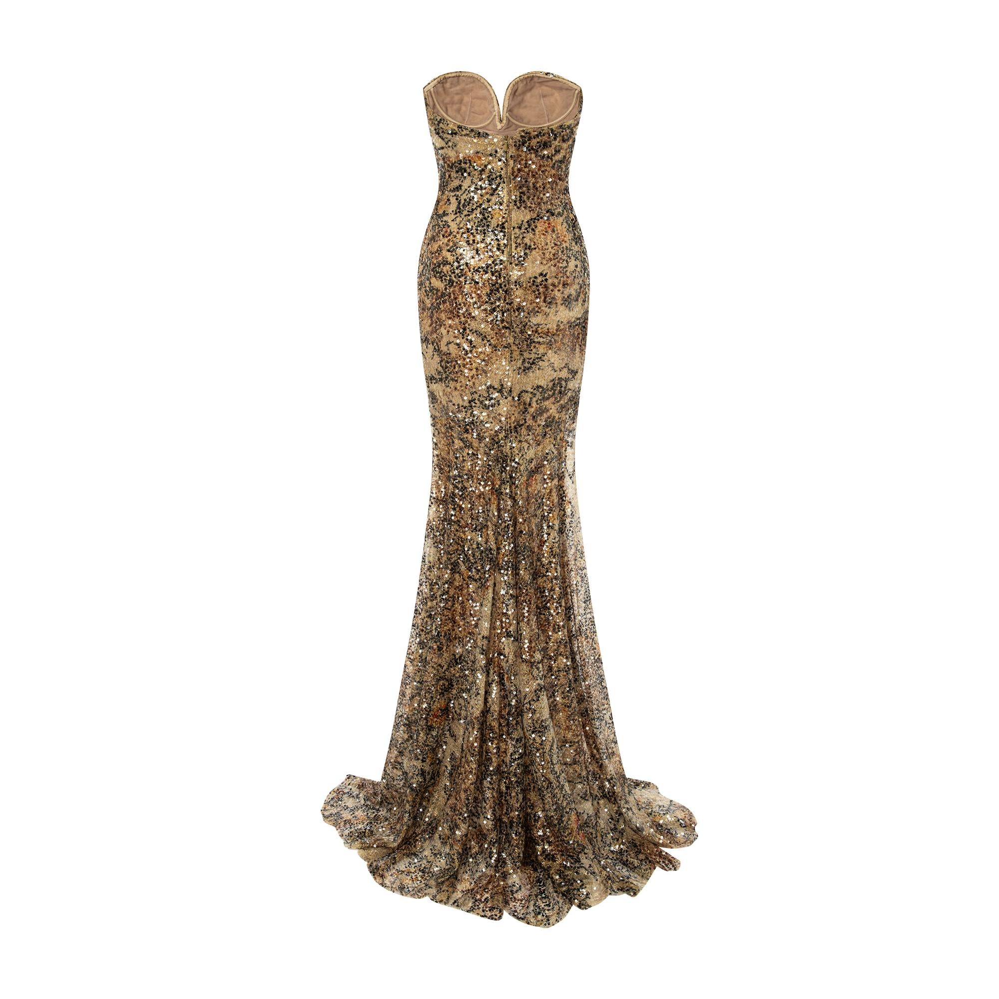 Strapless Sequins Dress - Image 4