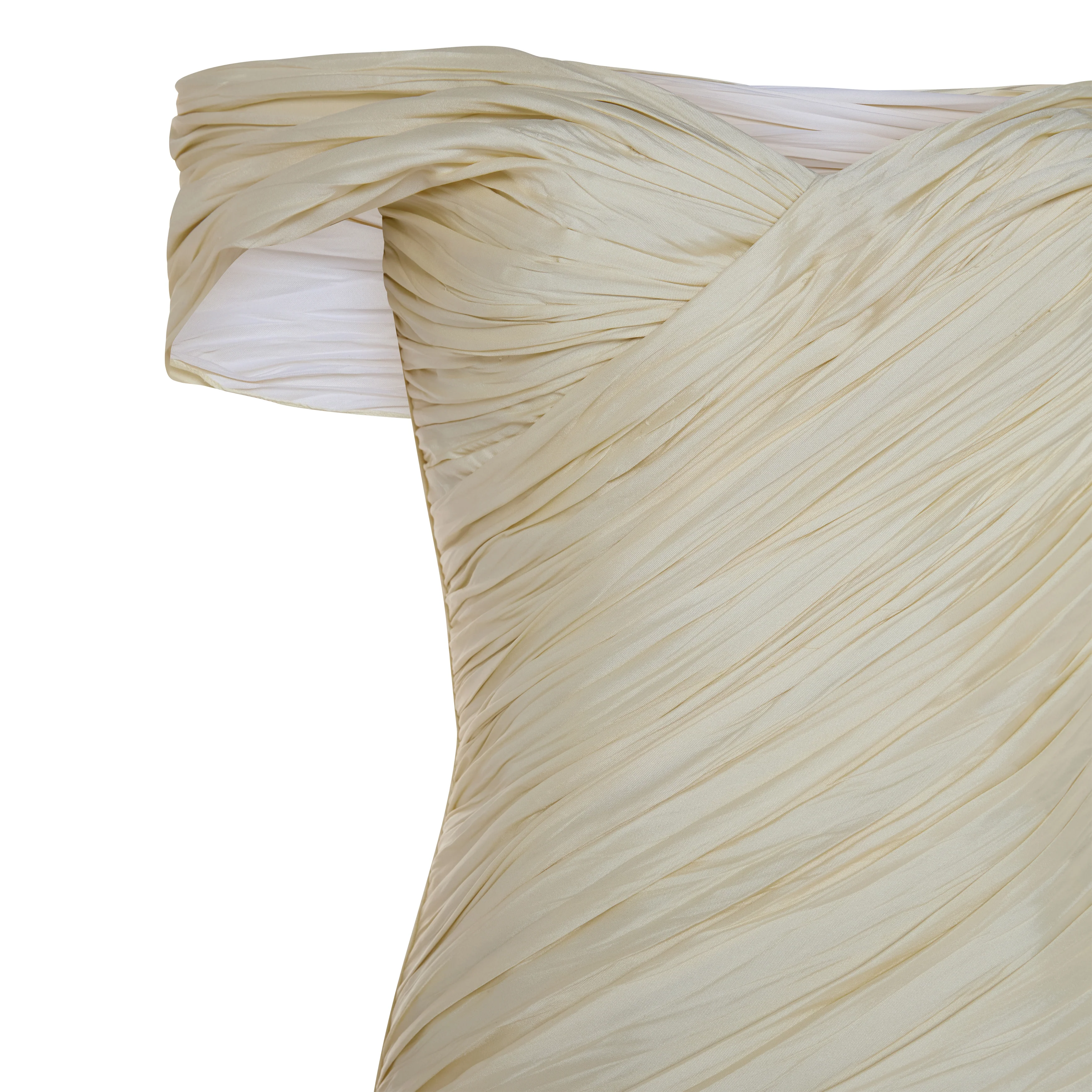 YULIET - OFF-SHOULDER PLEATED TAFFETA FISH-CUT GOWN - Image 5