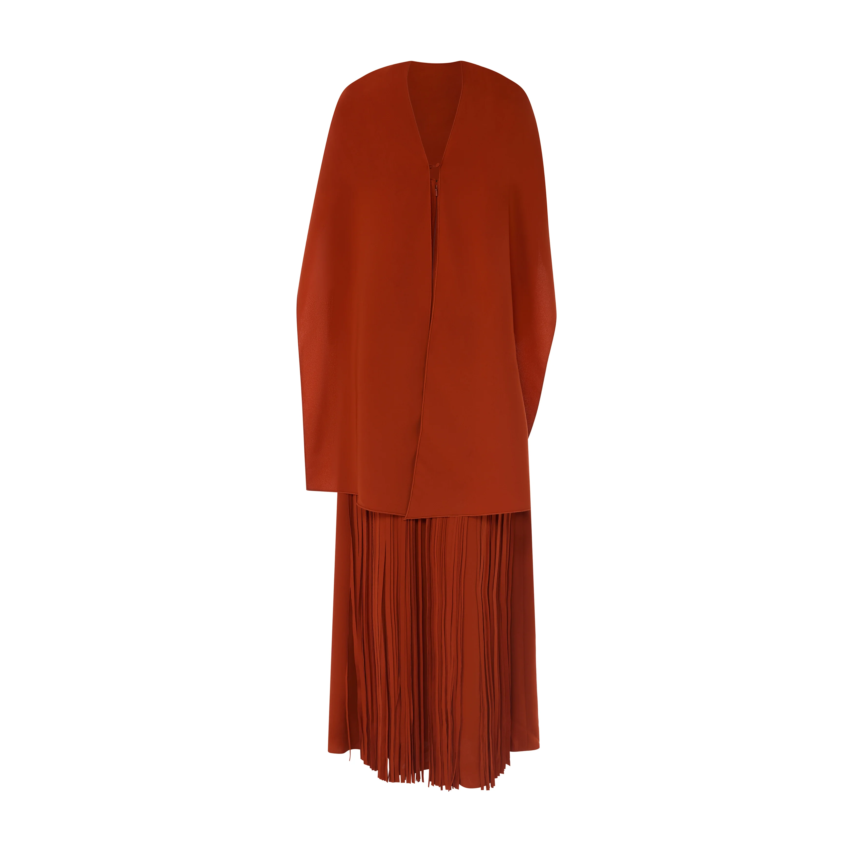 ZULEMA - STRAPLESS LASER-CUT CREPE GOWN WITH CORSET AND CAPE - Image 3