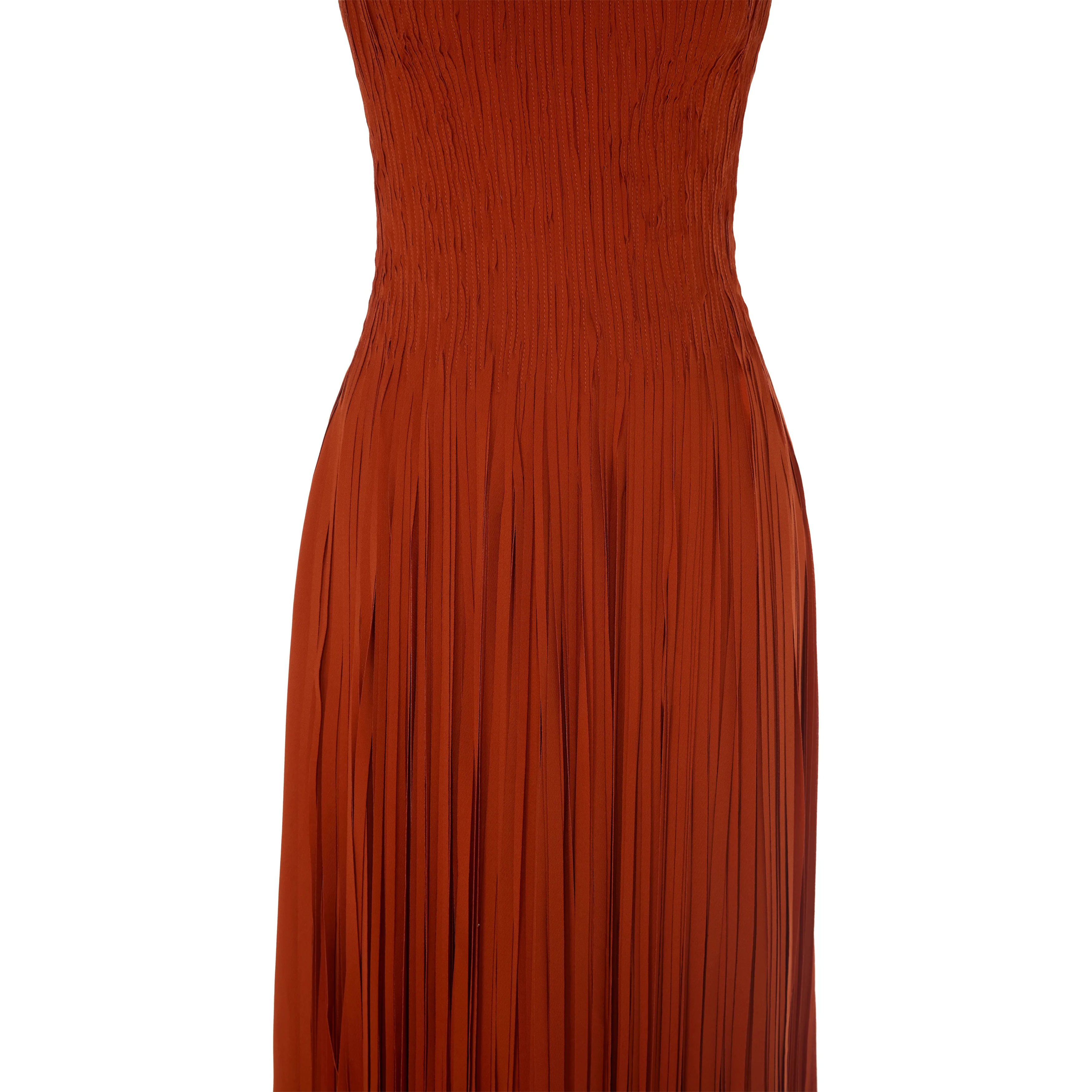 ZULEMA - STRAPLESS LASER-CUT CREPE GOWN WITH CORSET AND CAPE - Image 6